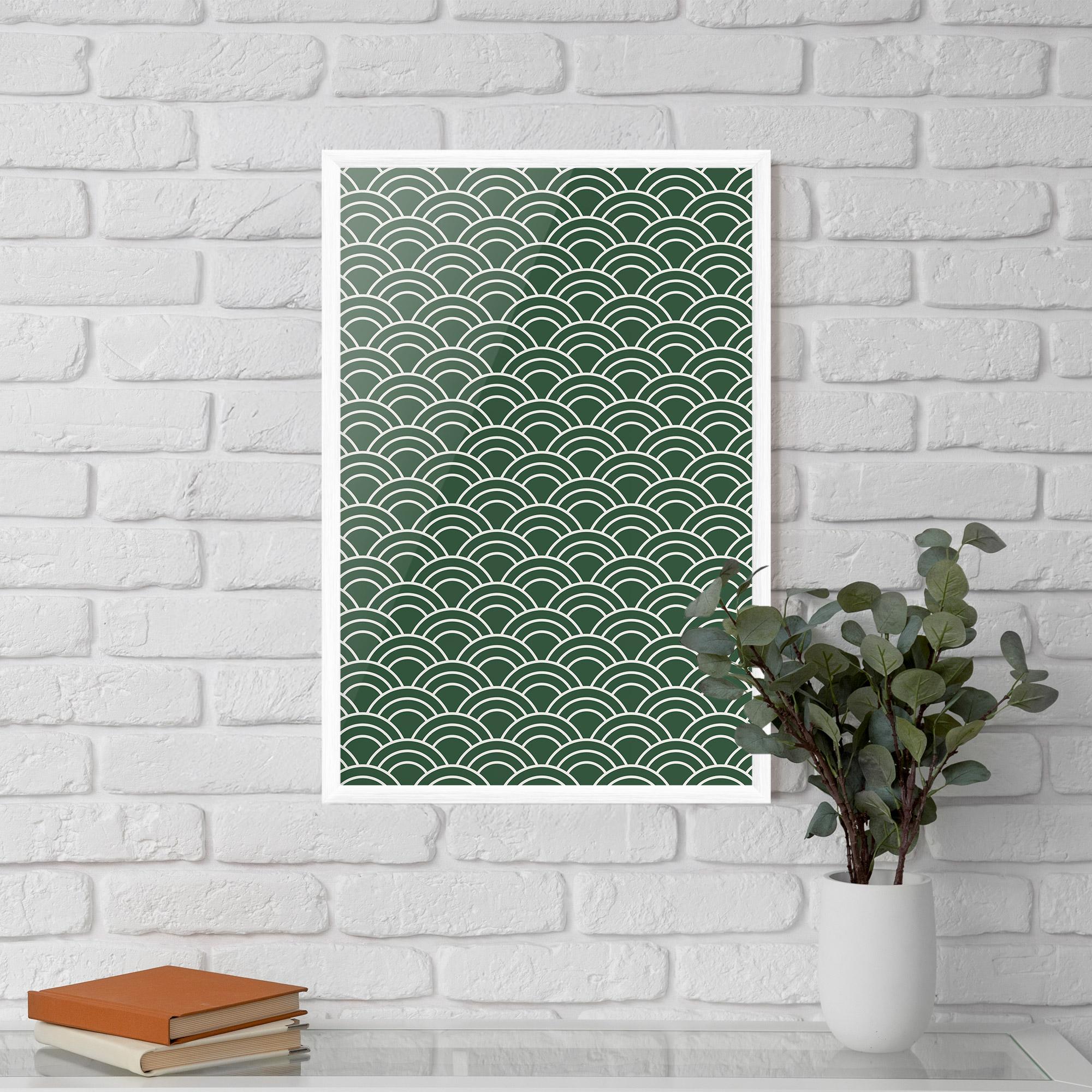 Plakat w Ramie Green Semi Circle mockup 5
