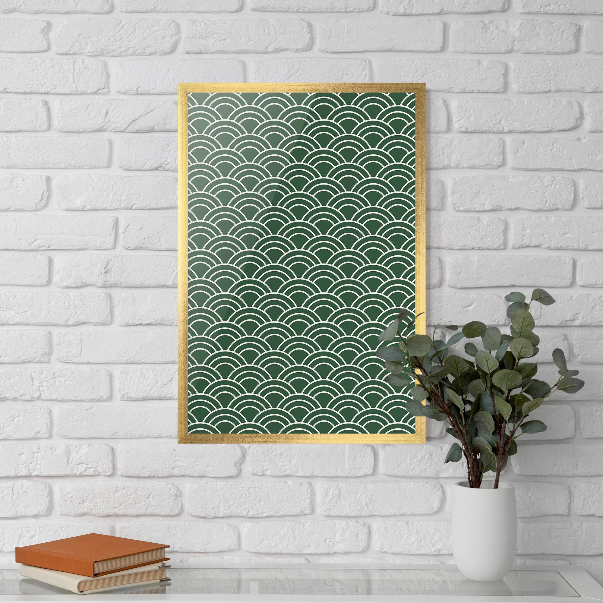 Plakat w Ramie Green Semi Circle mockup 5