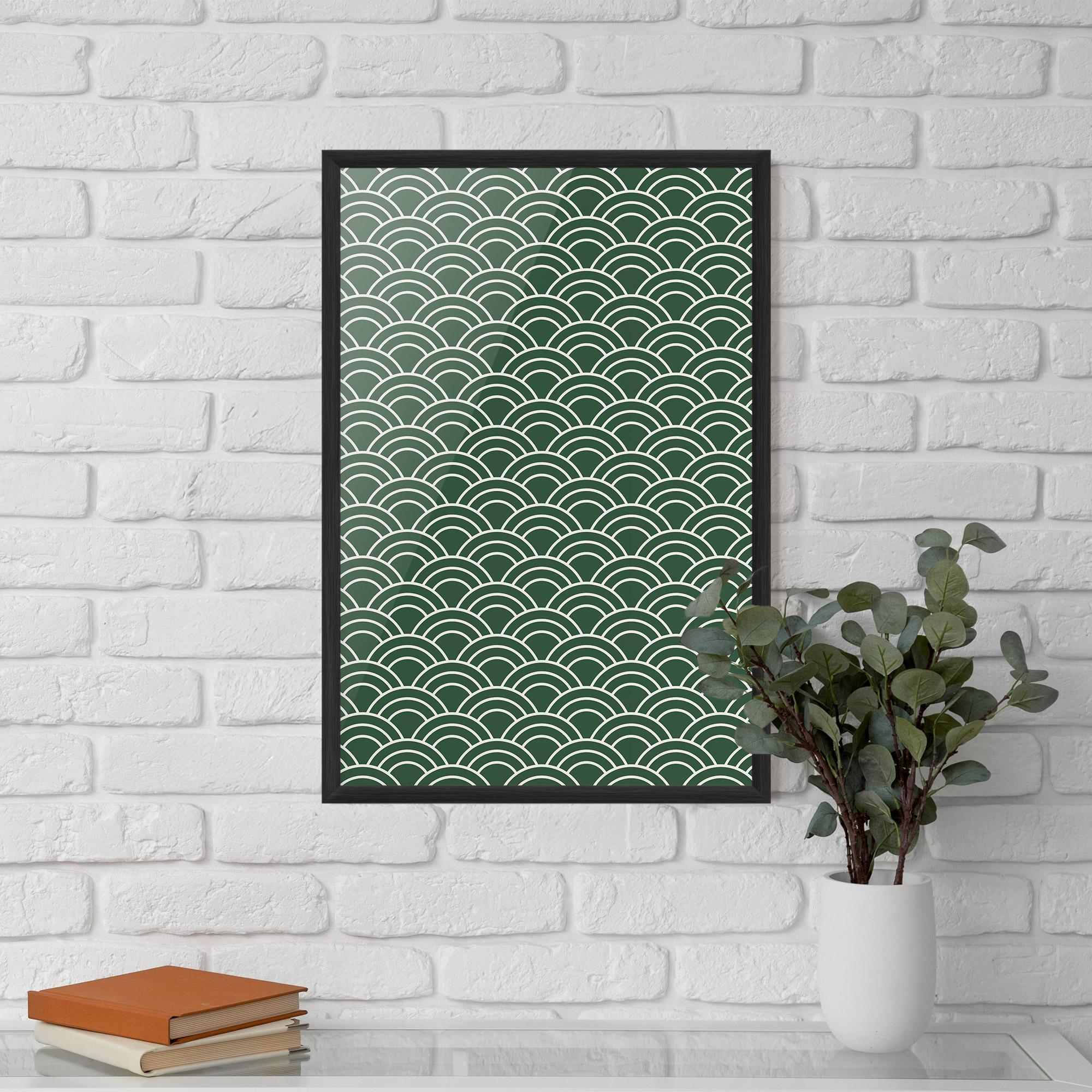 Plakat w Ramie Green Semi Circle mockup 5