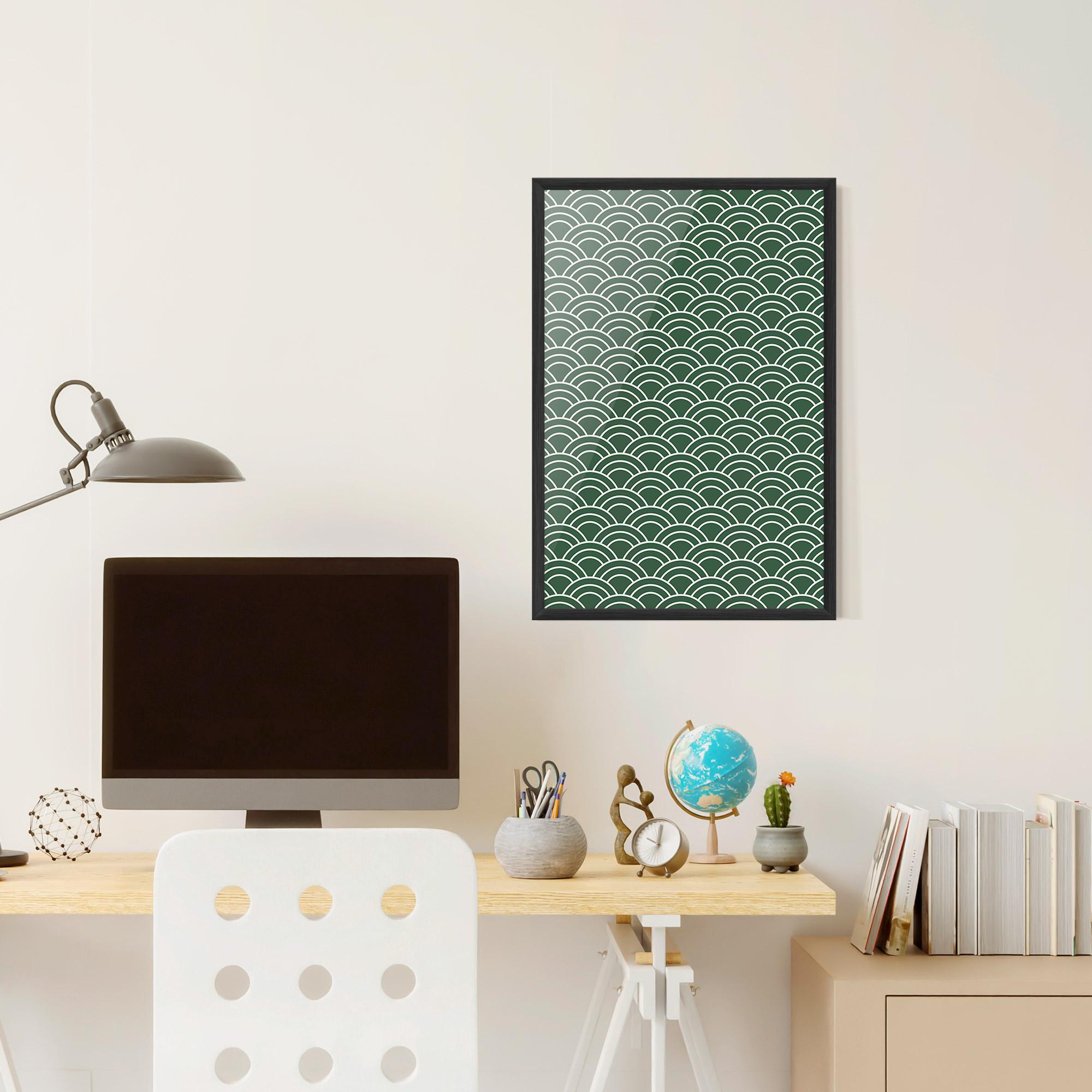 Plakat w Ramie Green Semi Circle mockup 6