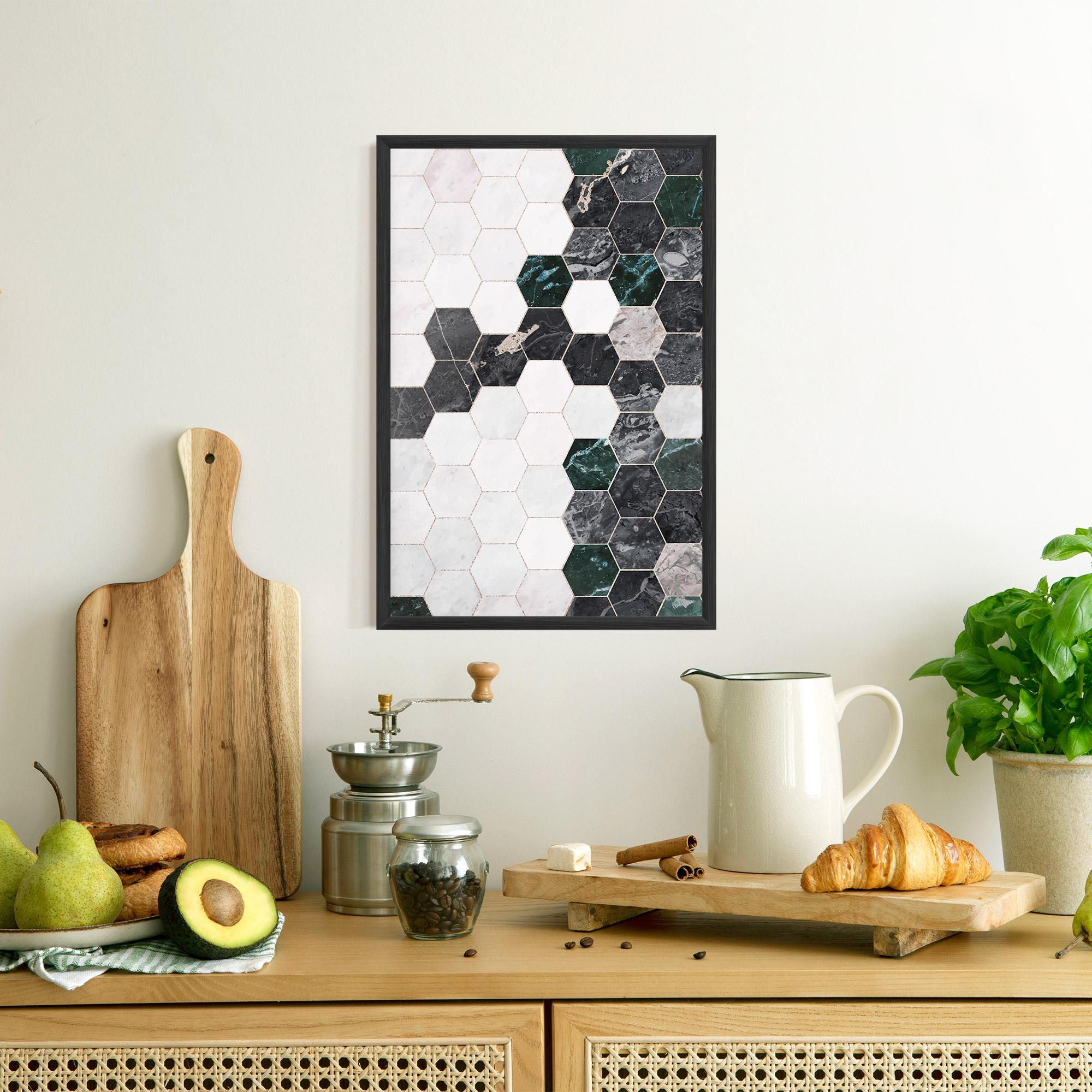 Plakat w Ramie Green Hexagon mockup 8