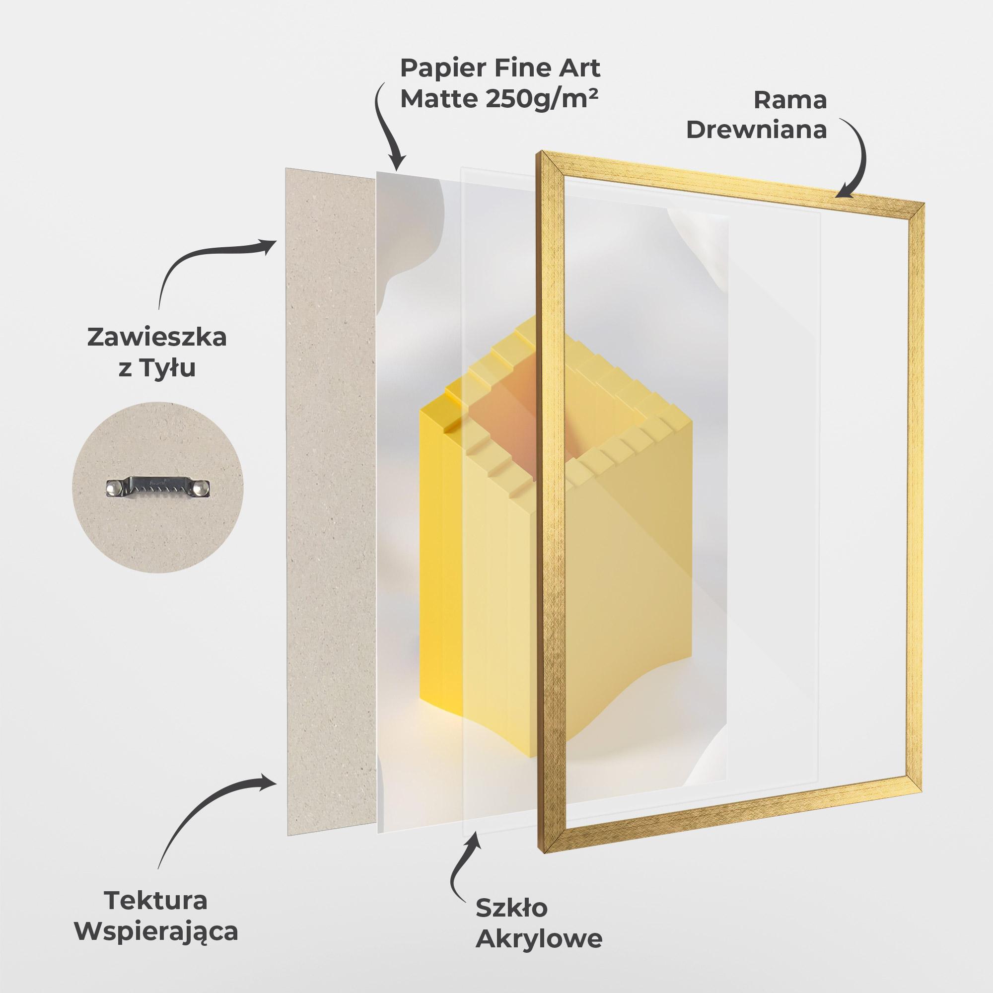 Plakat w Ramie Yellow Shape mockup 1