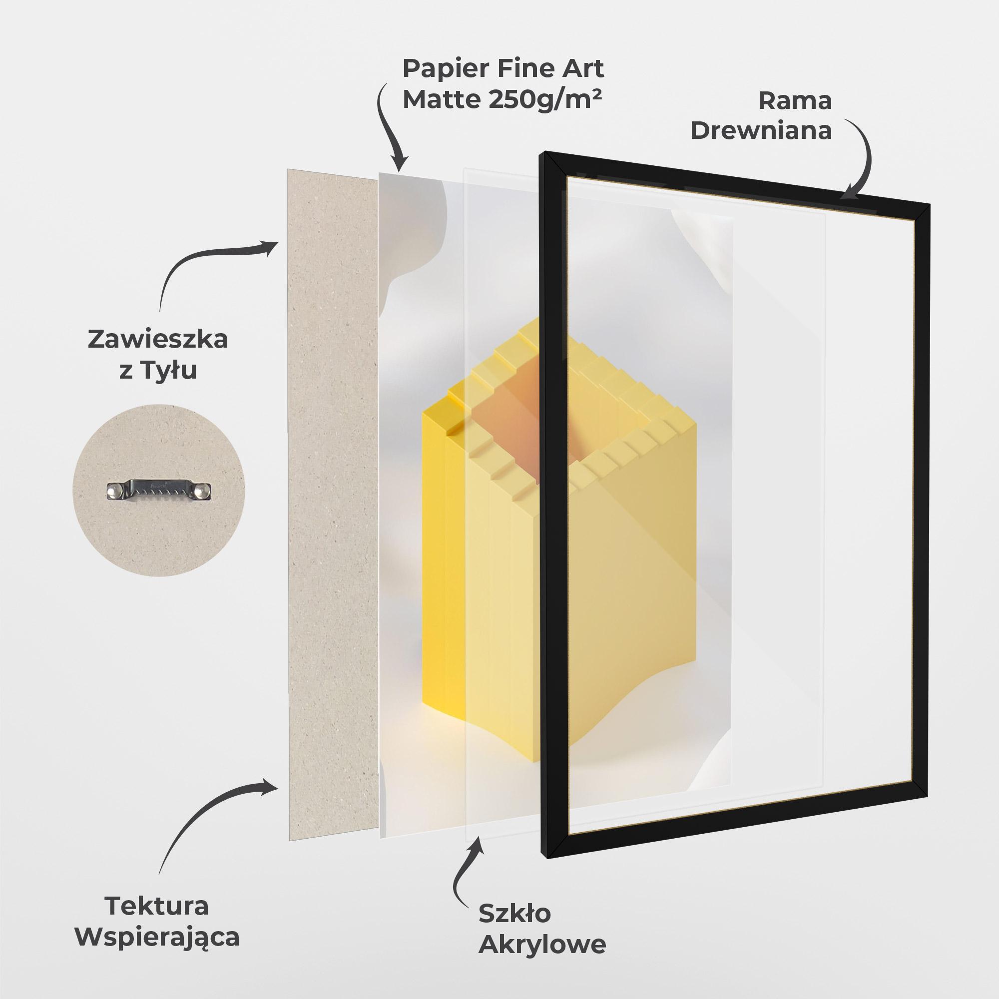 Plakat w Ramie Yellow Shape mockup 1