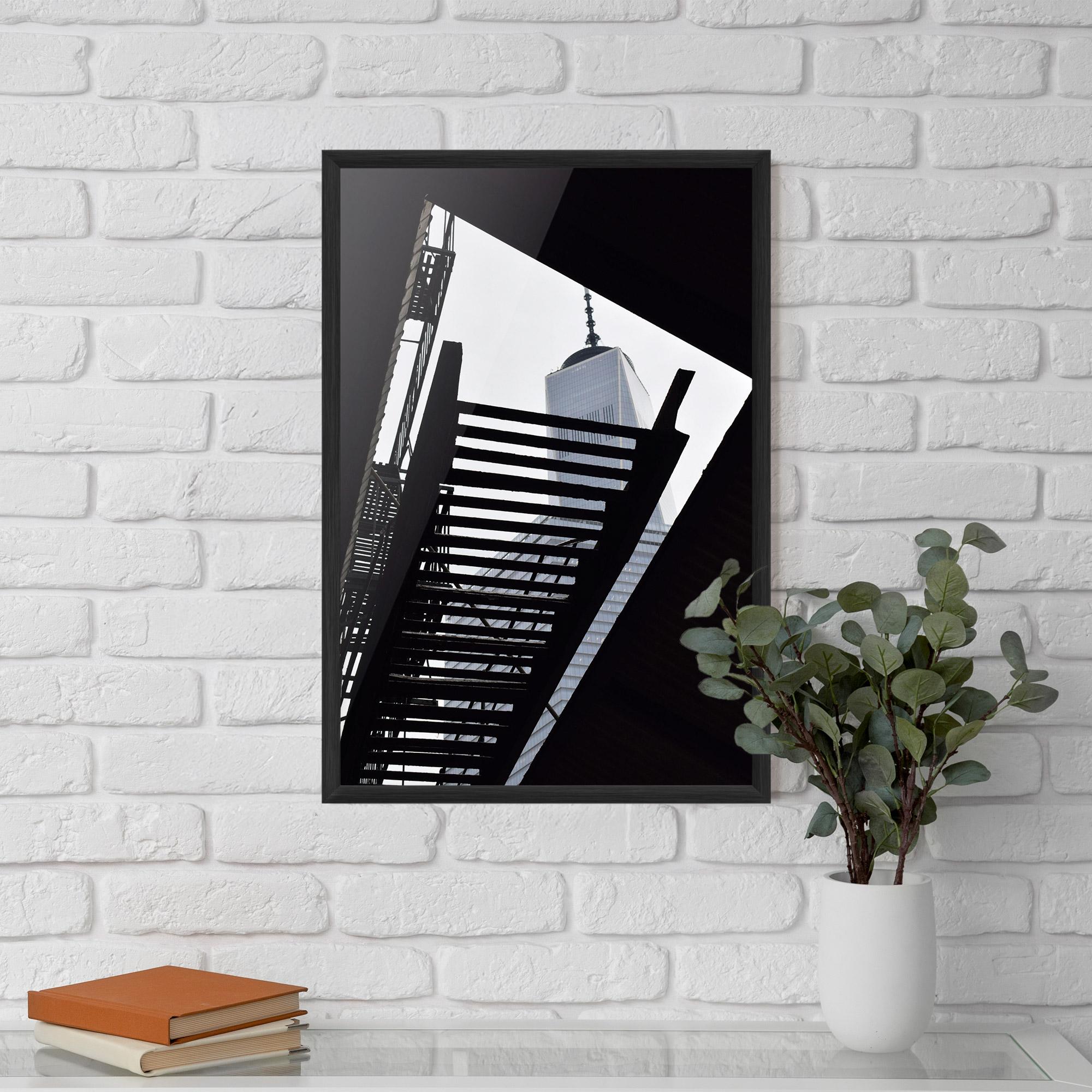 Plakat w Ramie Black Stairs Floating mockup 5