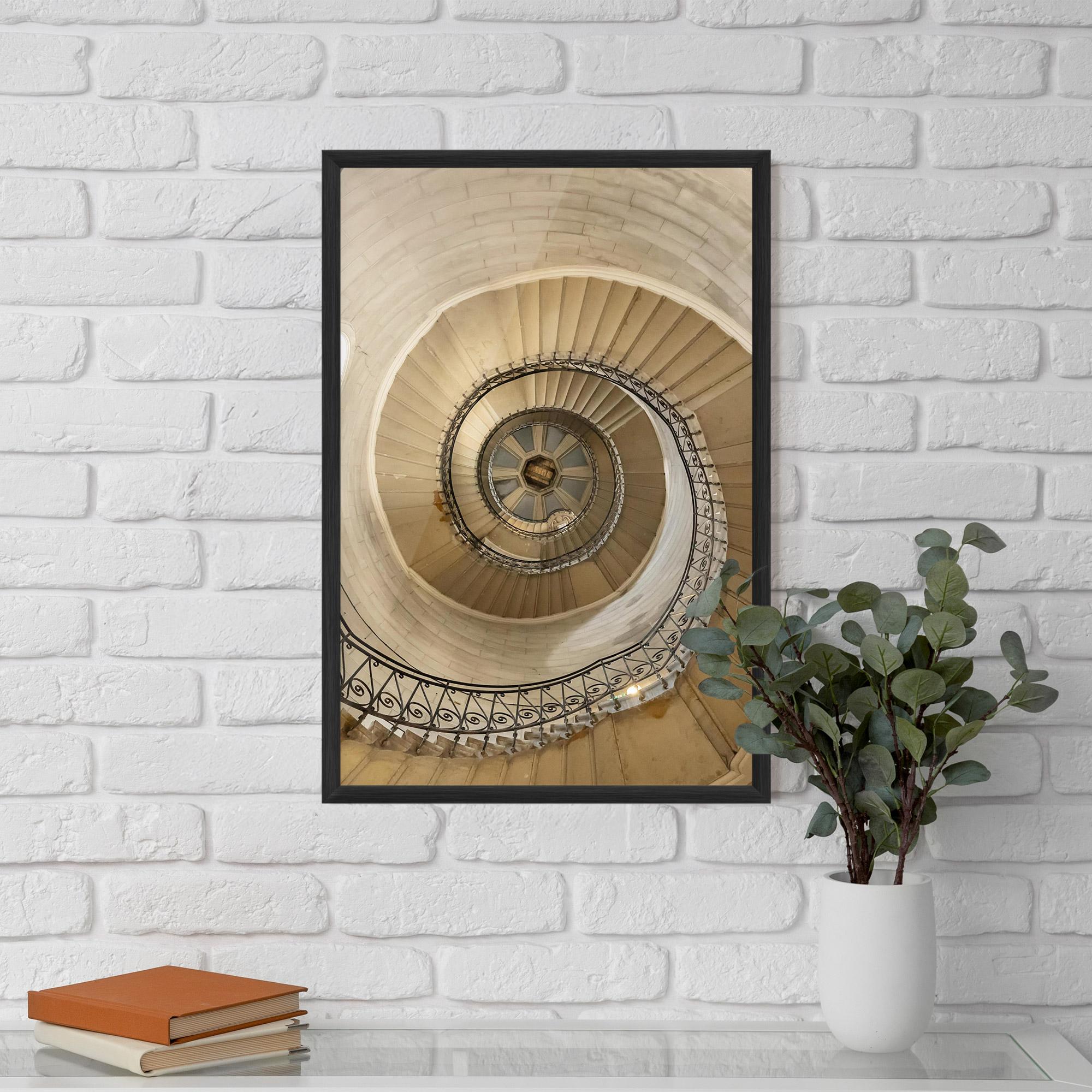 Plakat w Ramie Cream Down Stairs mockup 5