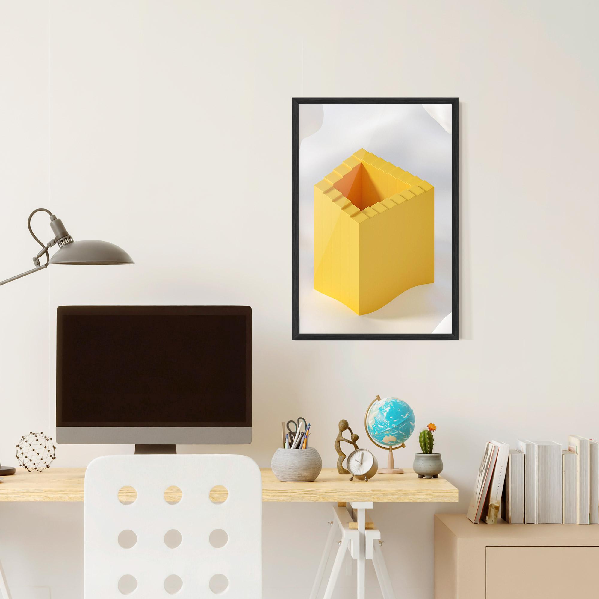 Plakat w Ramie Yellow Shape mockup 6