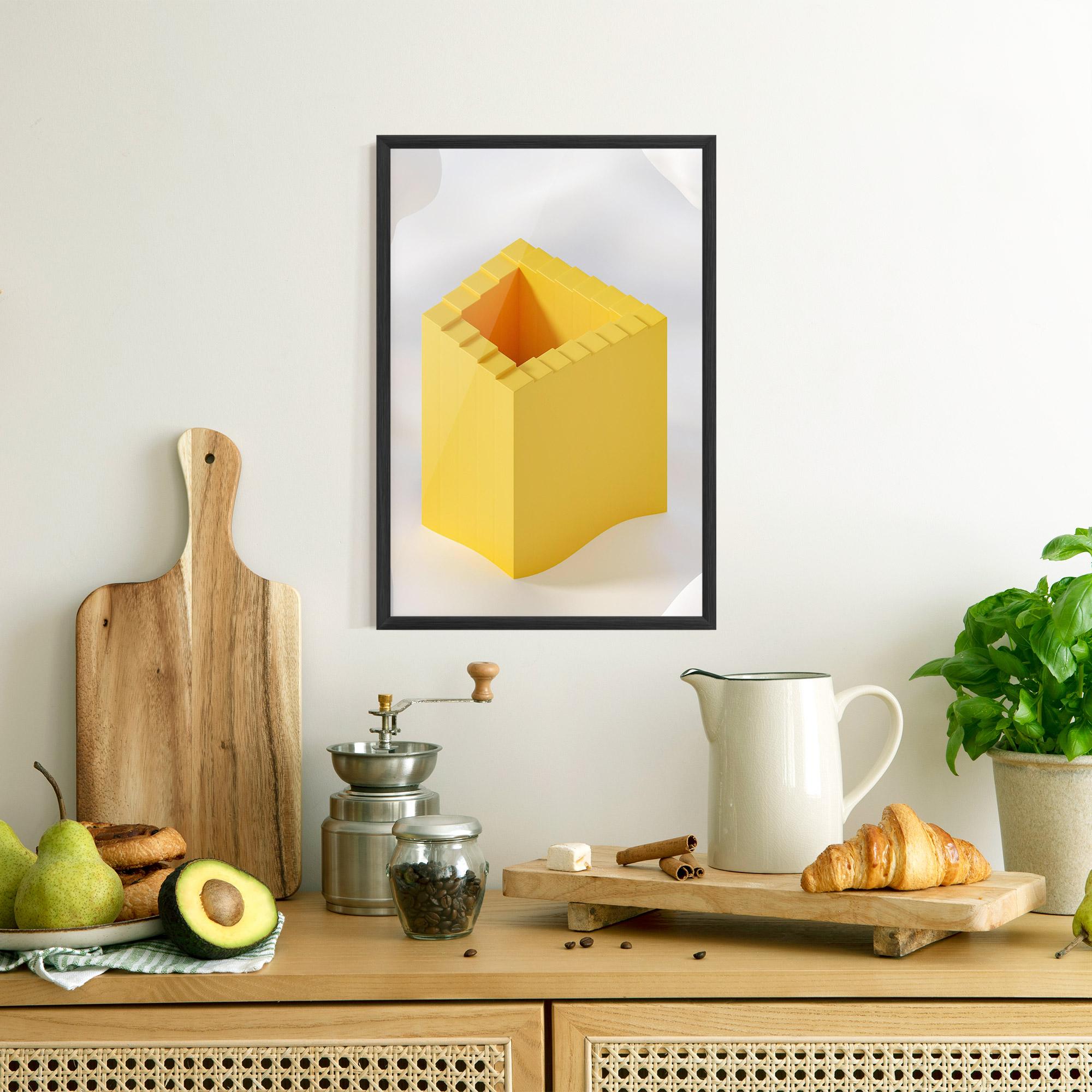 Plakat w Ramie Yellow Shape mockup 8