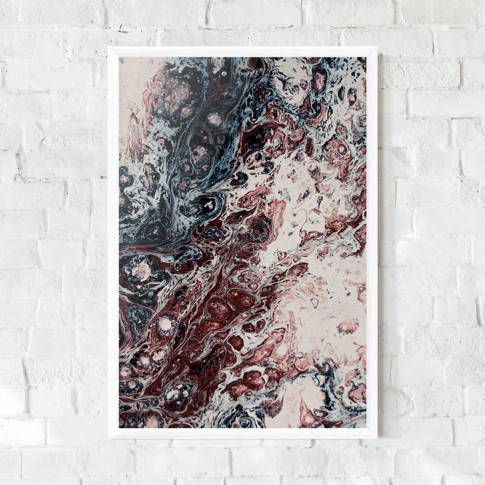 Plakat w Ramie Abstract Dark Red mockup 0