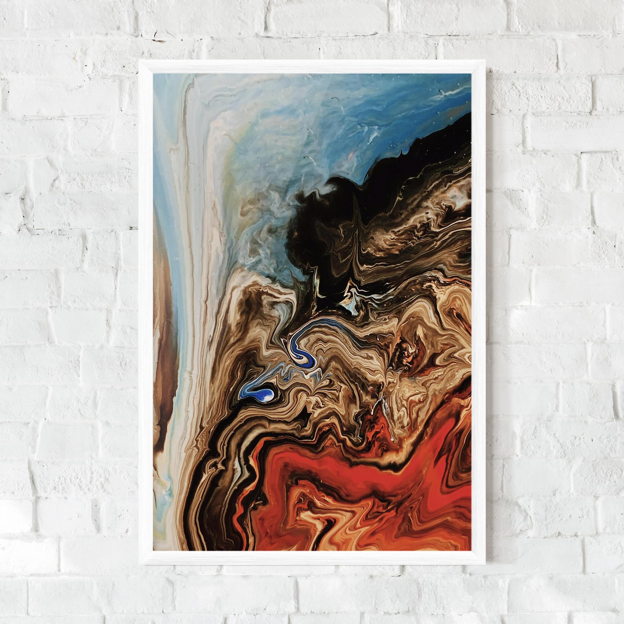 Plakat w Ramie Abstract Waterfall mockup 0