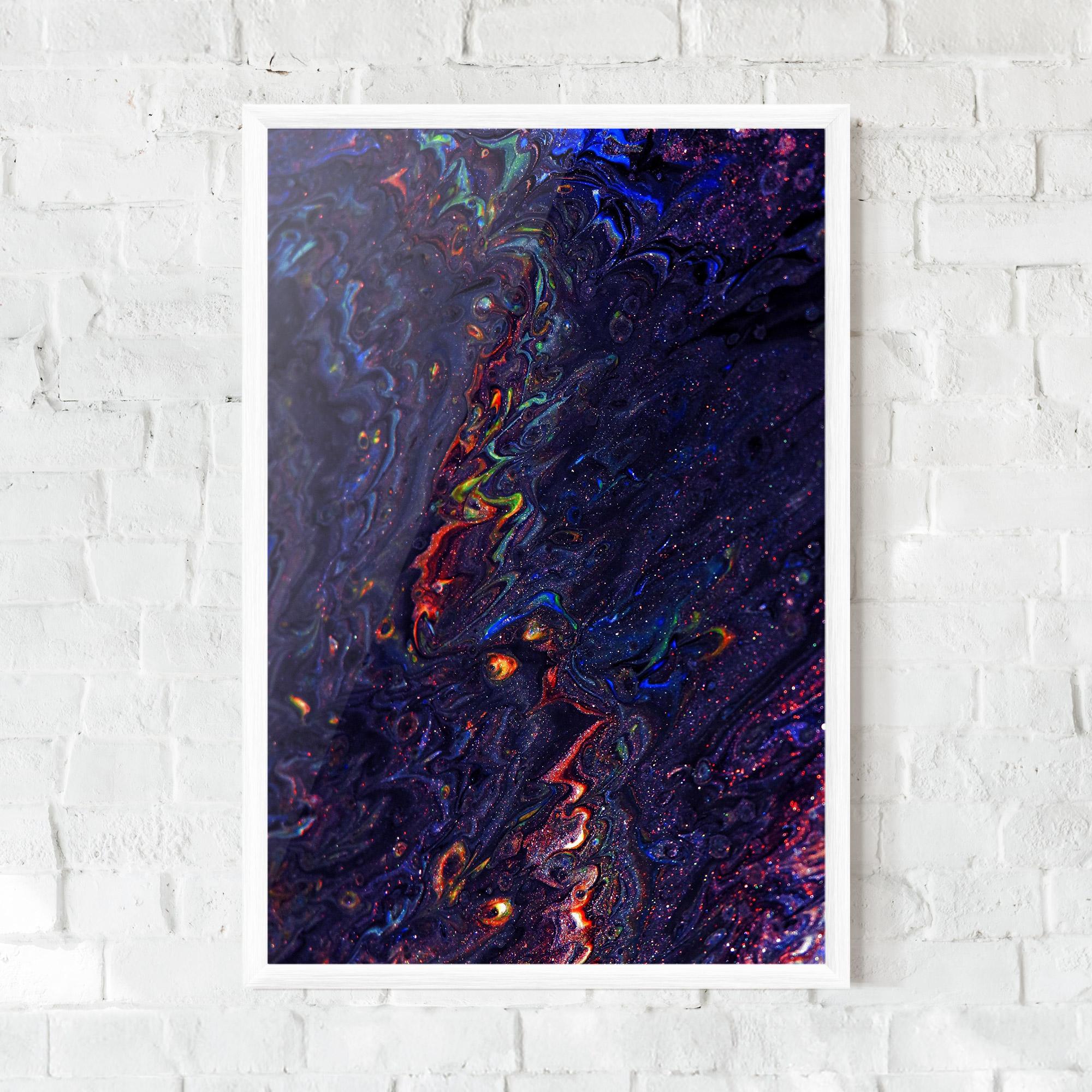 Plakat w Ramie Dark Purple Texture mockup 0