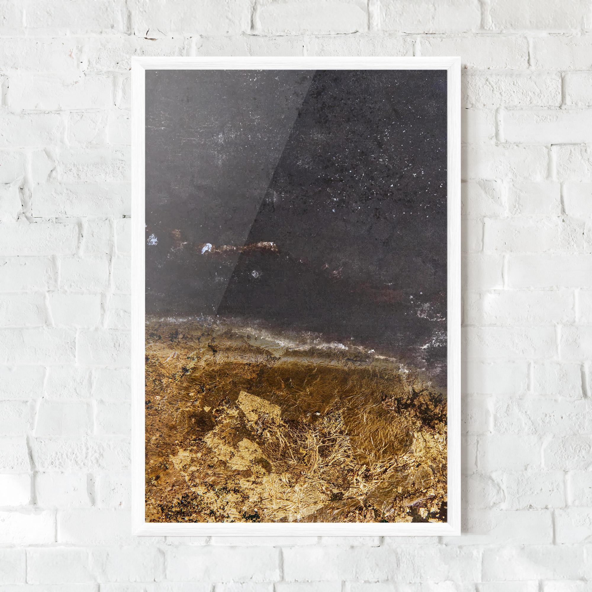 Plakat w Ramie Gold Dark Grey mockup 0