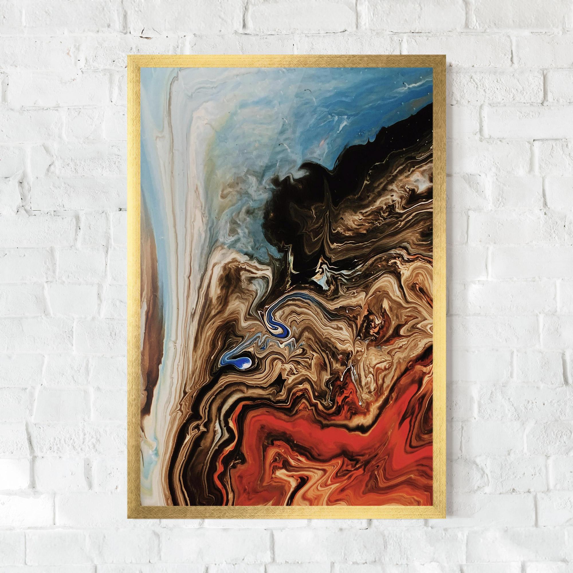 Plakat w Ramie Abstract Waterfall mockup 0