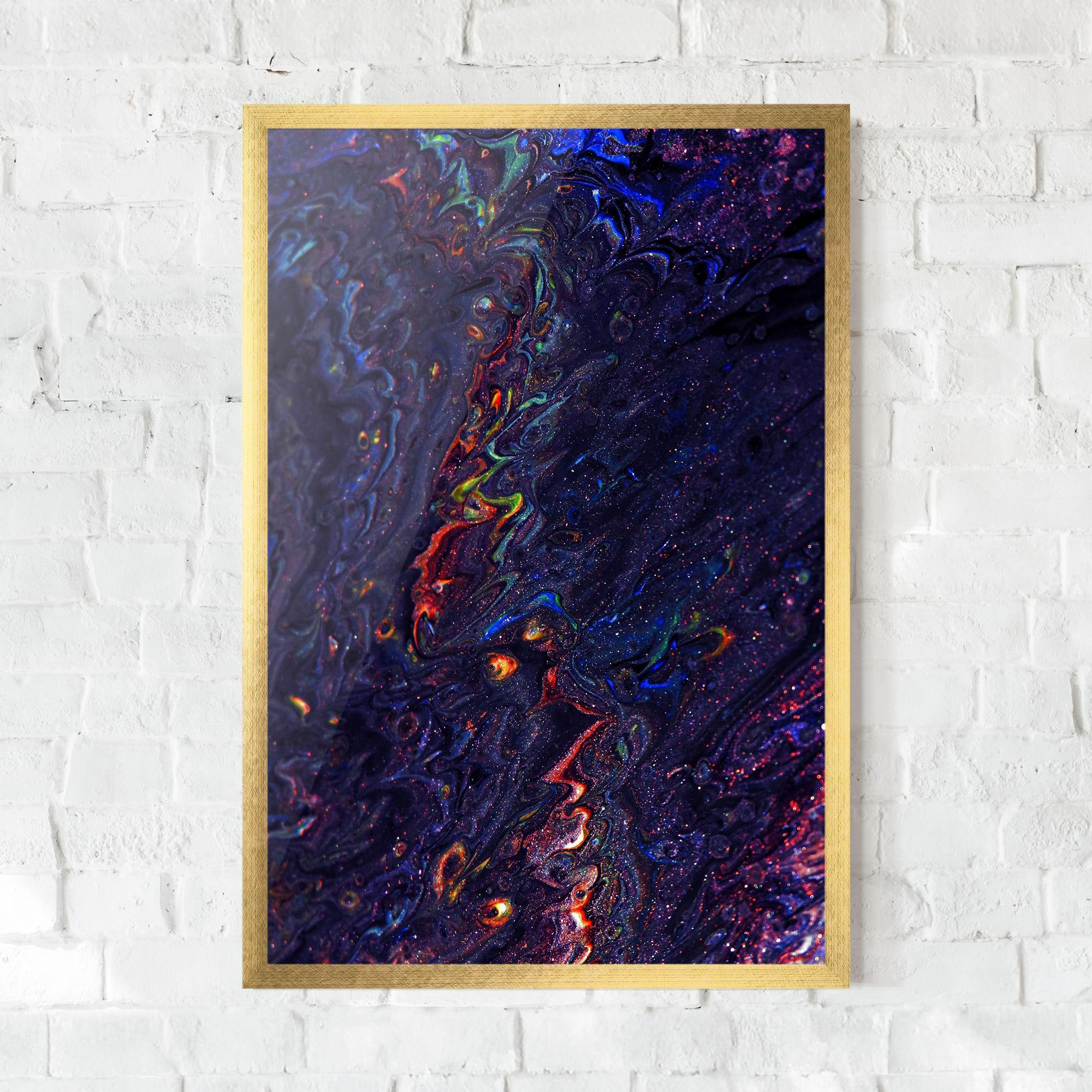 Plakat w Ramie Dark Purple Texture mockup 0