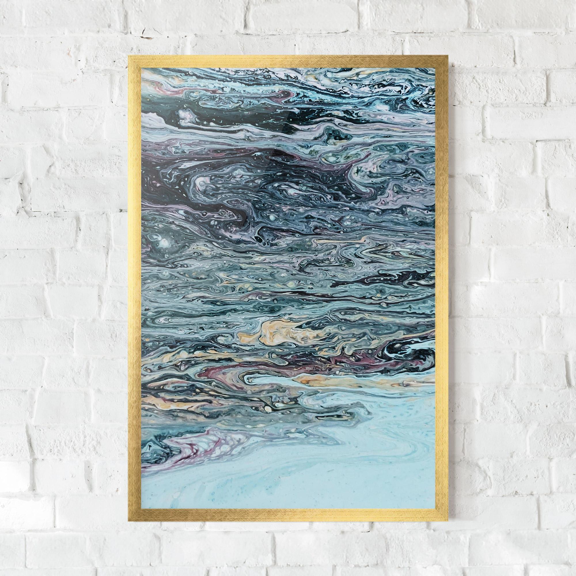 Plakat w Ramie Light Blue Abstract mockup 0