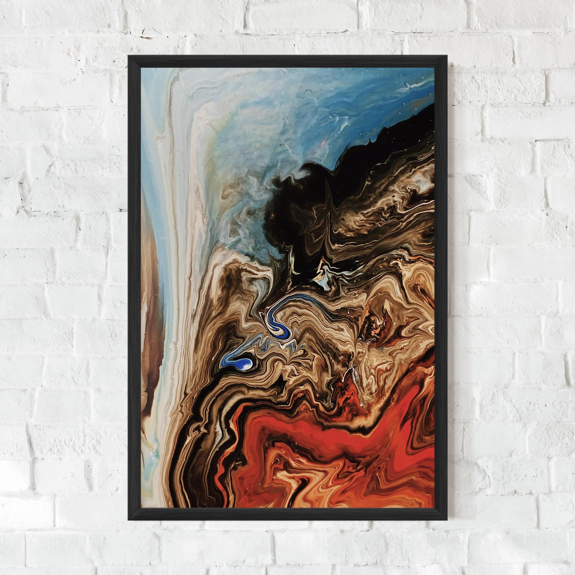 Plakat w Ramie Abstract Waterfall mockup 0