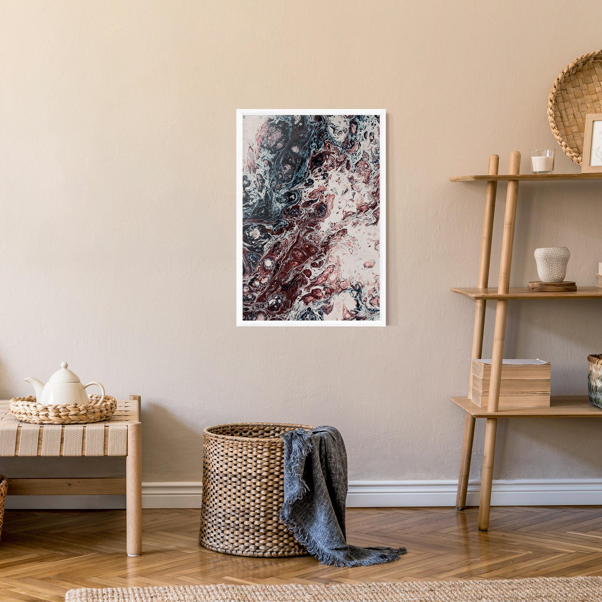 Plakat w Ramie Abstract Dark Red mockup 9