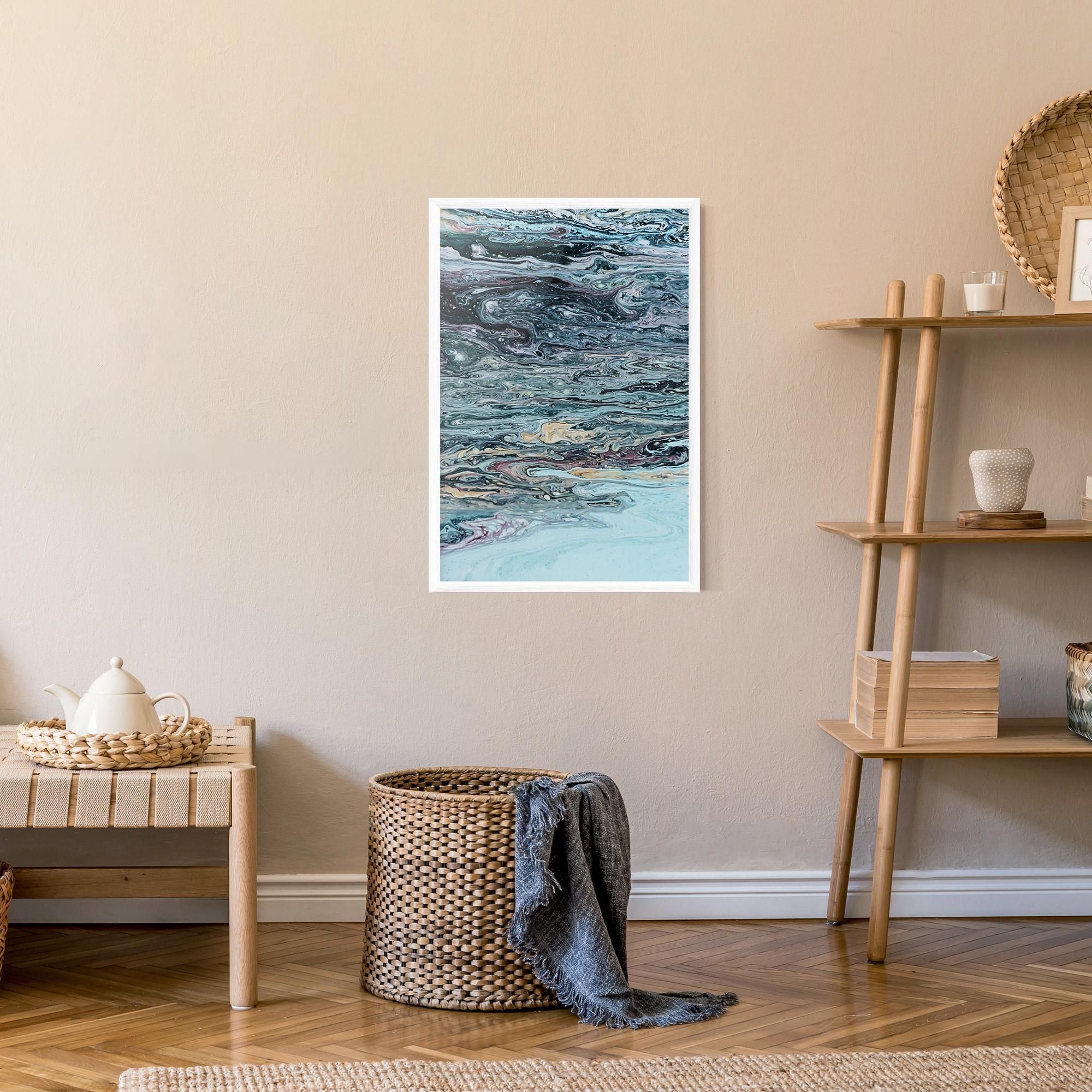 Plakat w Ramie Light Blue Abstract mockup 9