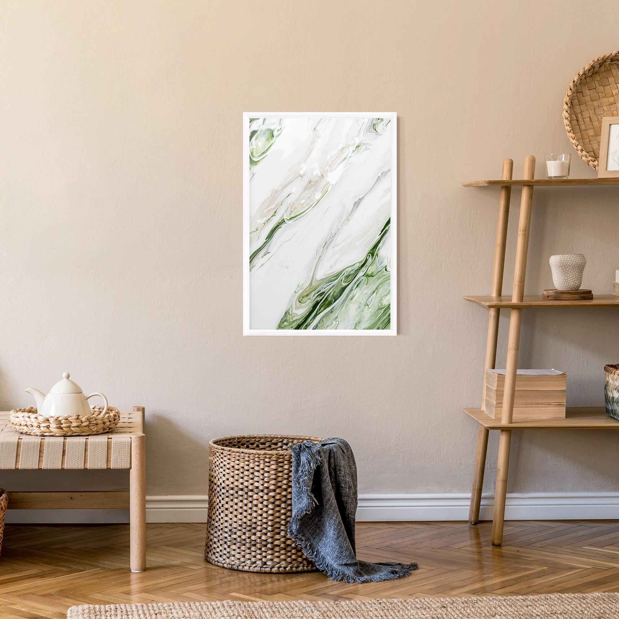 Plakat w Ramie Light Green Liquid mockup 9