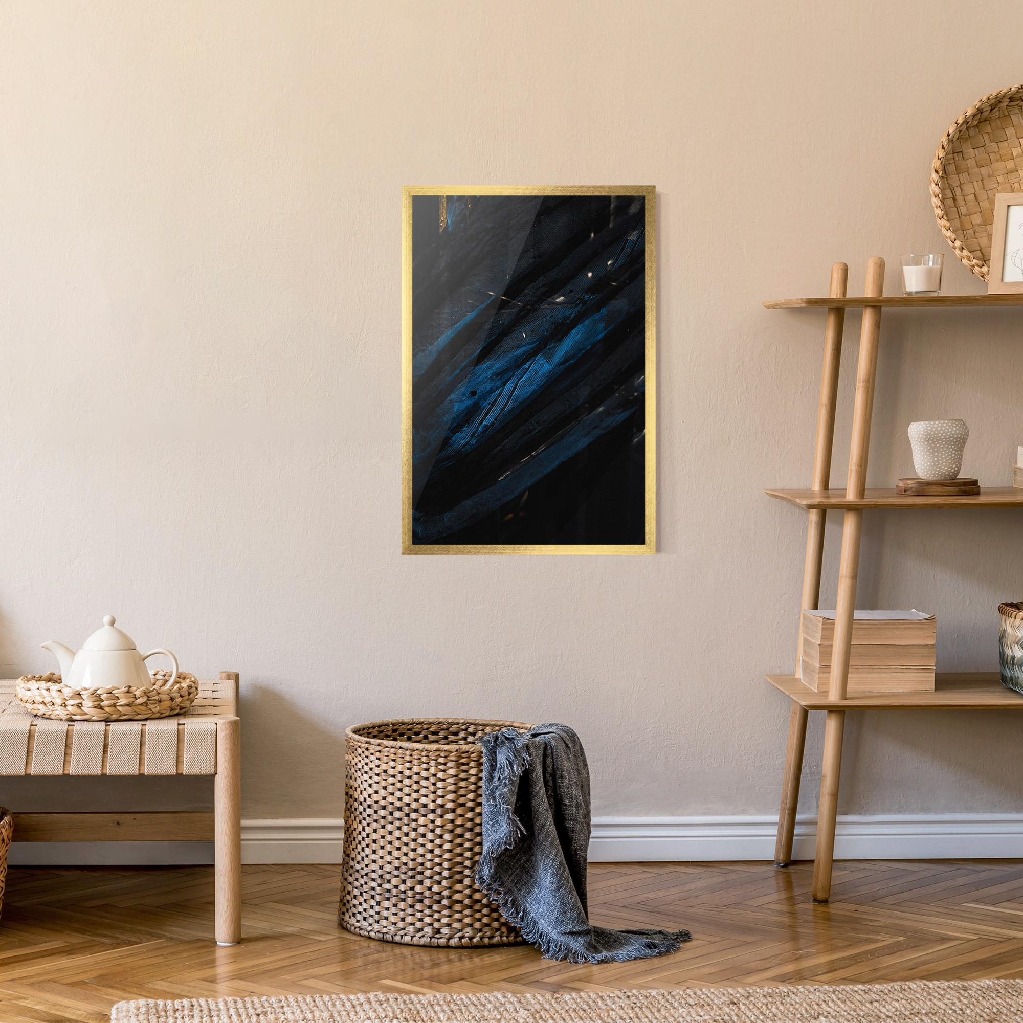 Plakat w Ramie Blue Lines mockup 9