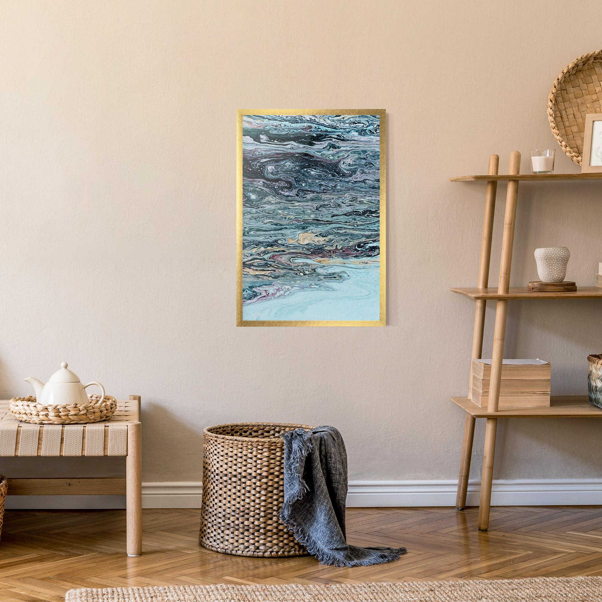 Plakat w Ramie Light Blue Abstract mockup 9