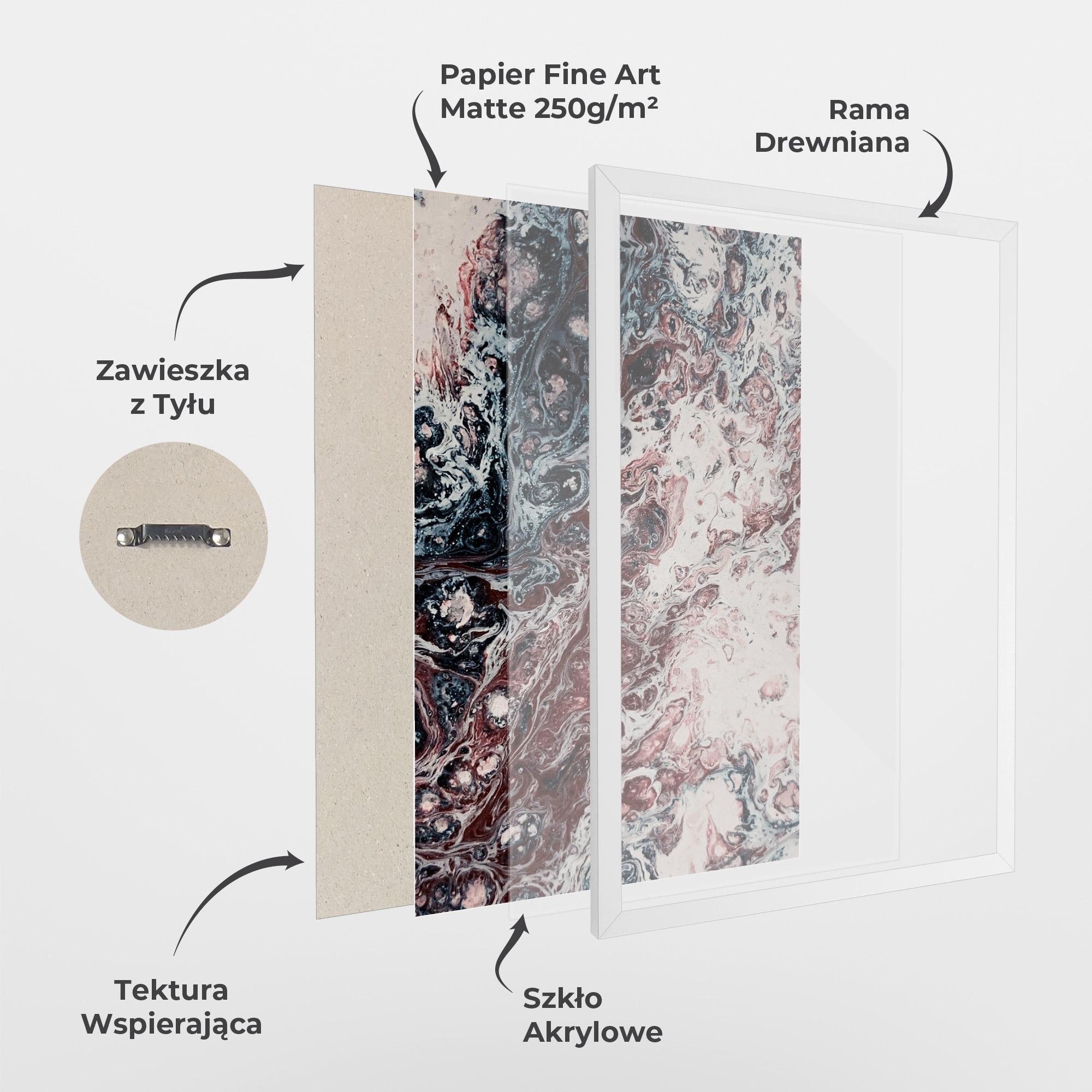 Plakat w Ramie Abstract Dark Red mockup 1