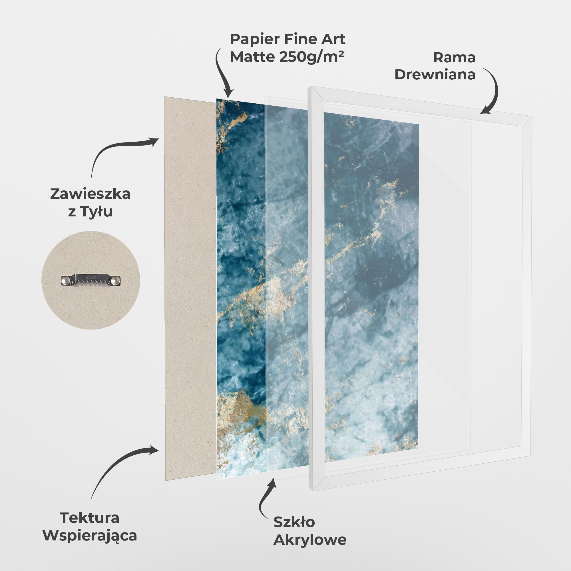 Plakat w Ramie Blue Water Marble mockup 1