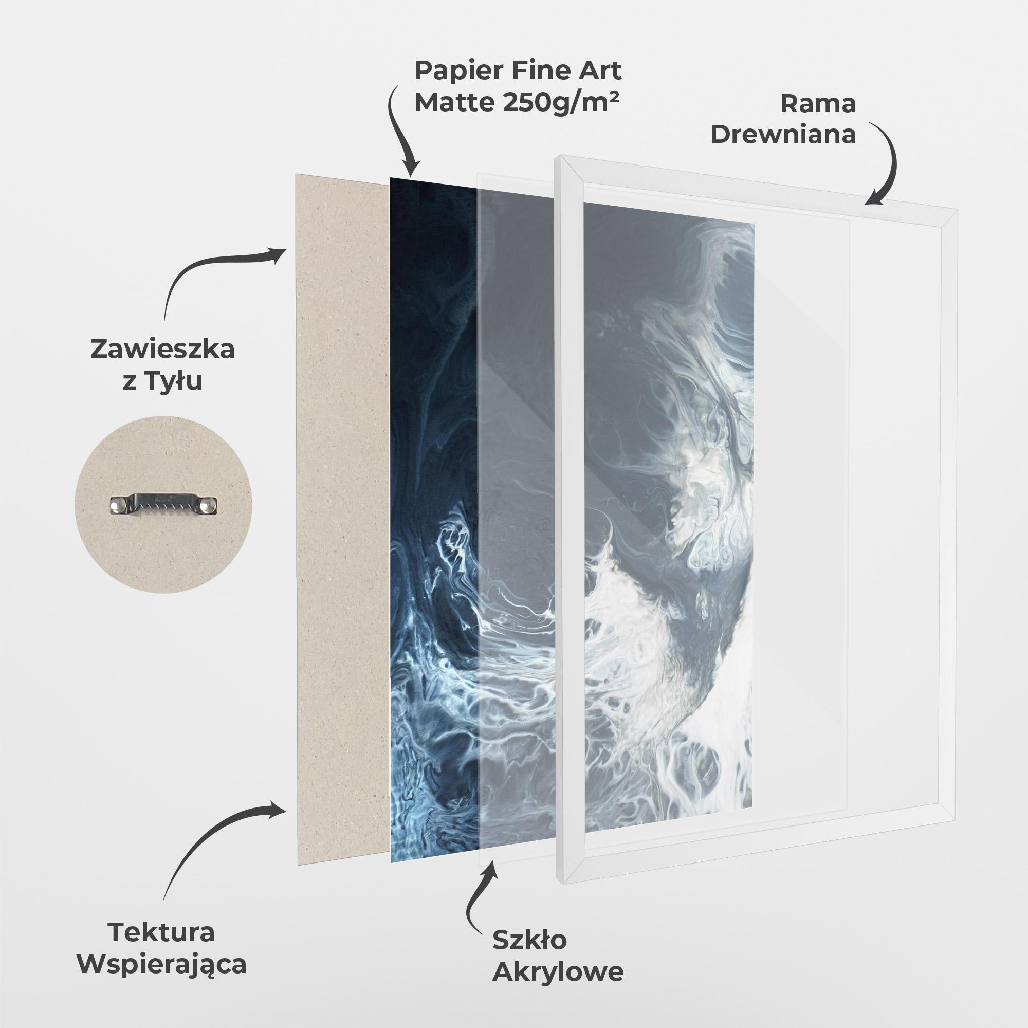 Plakat w Ramie Dark Blue Wave mockup 1