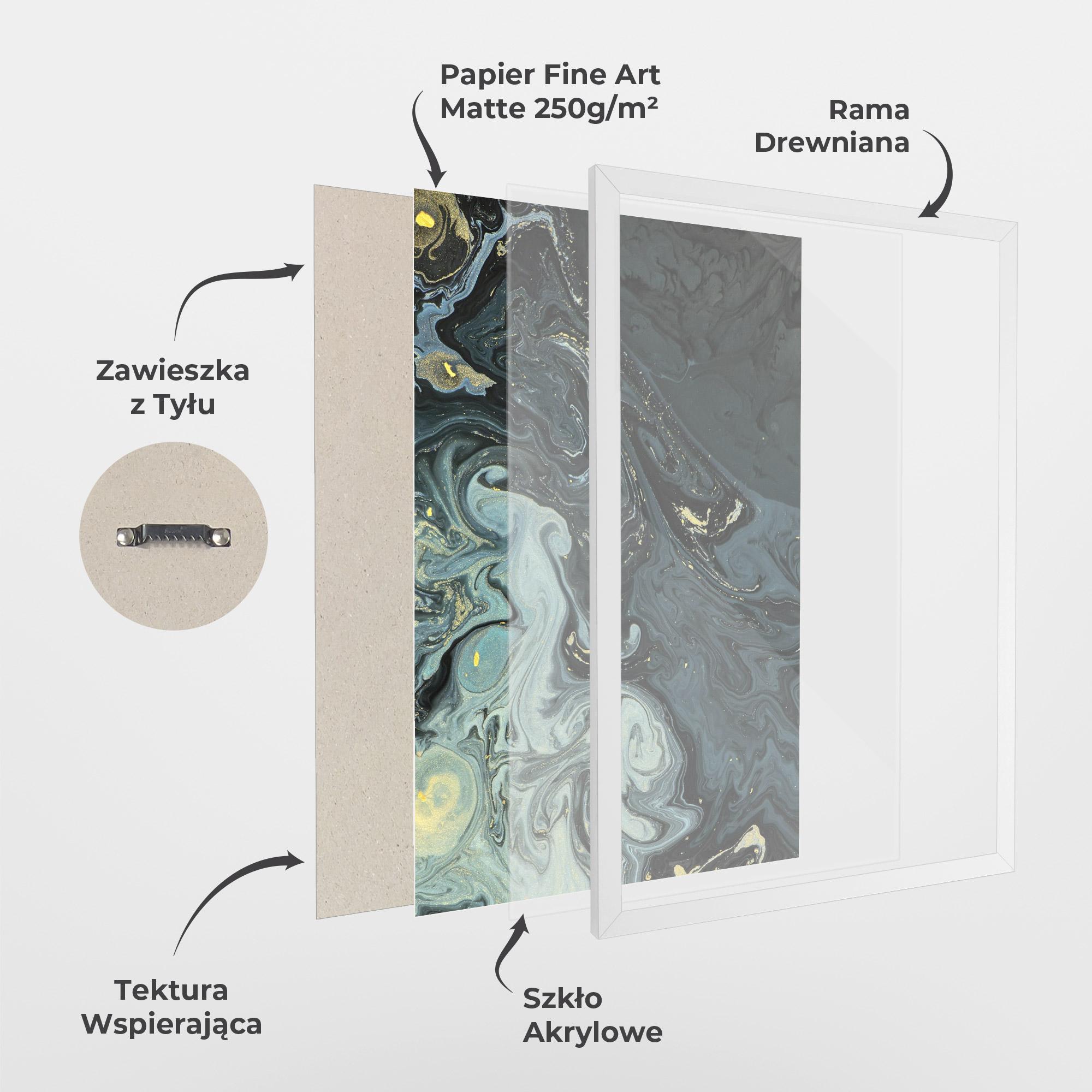 Plakat w Ramie Dark Green Painting mockup 1