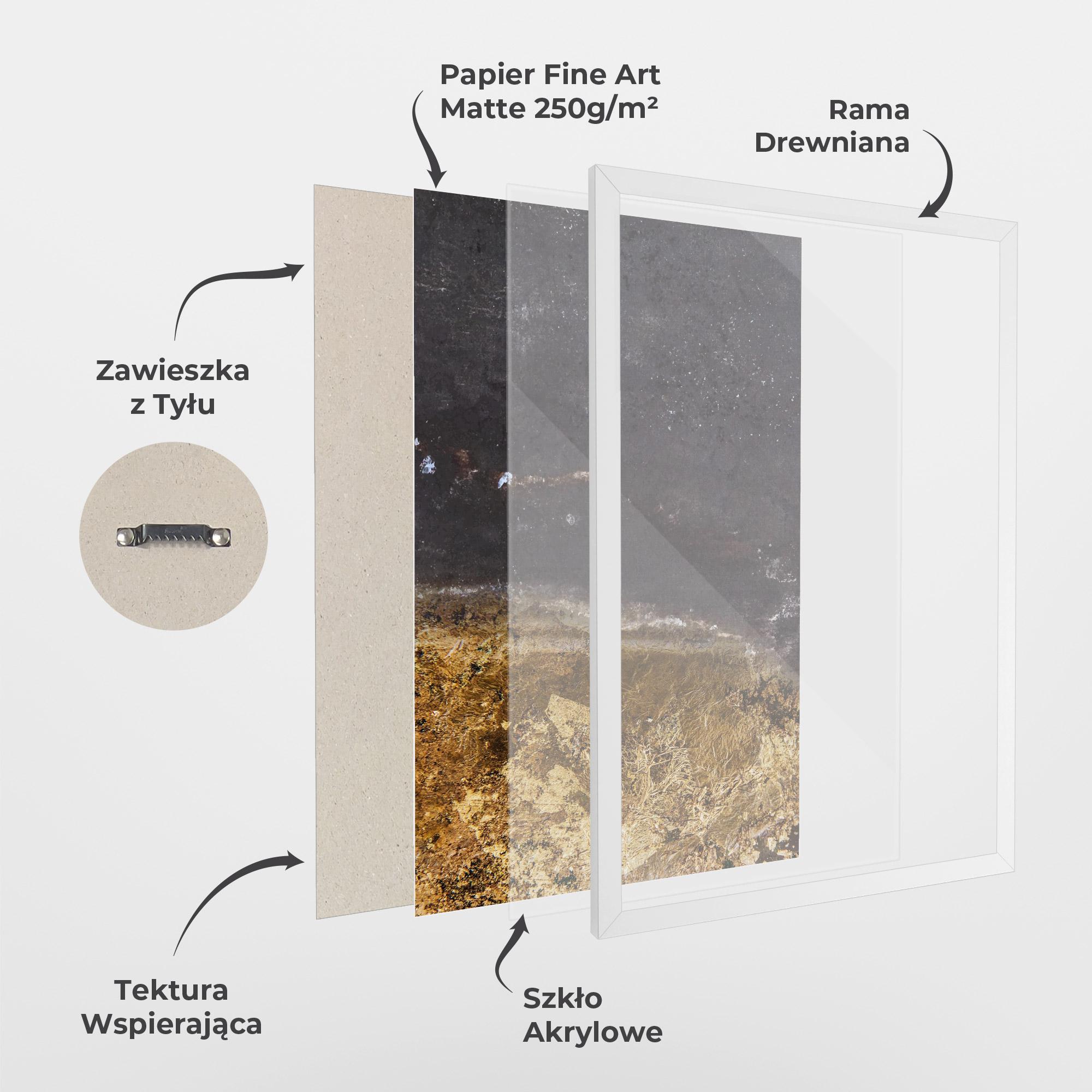 Plakat w Ramie Gold Dark Grey mockup 1