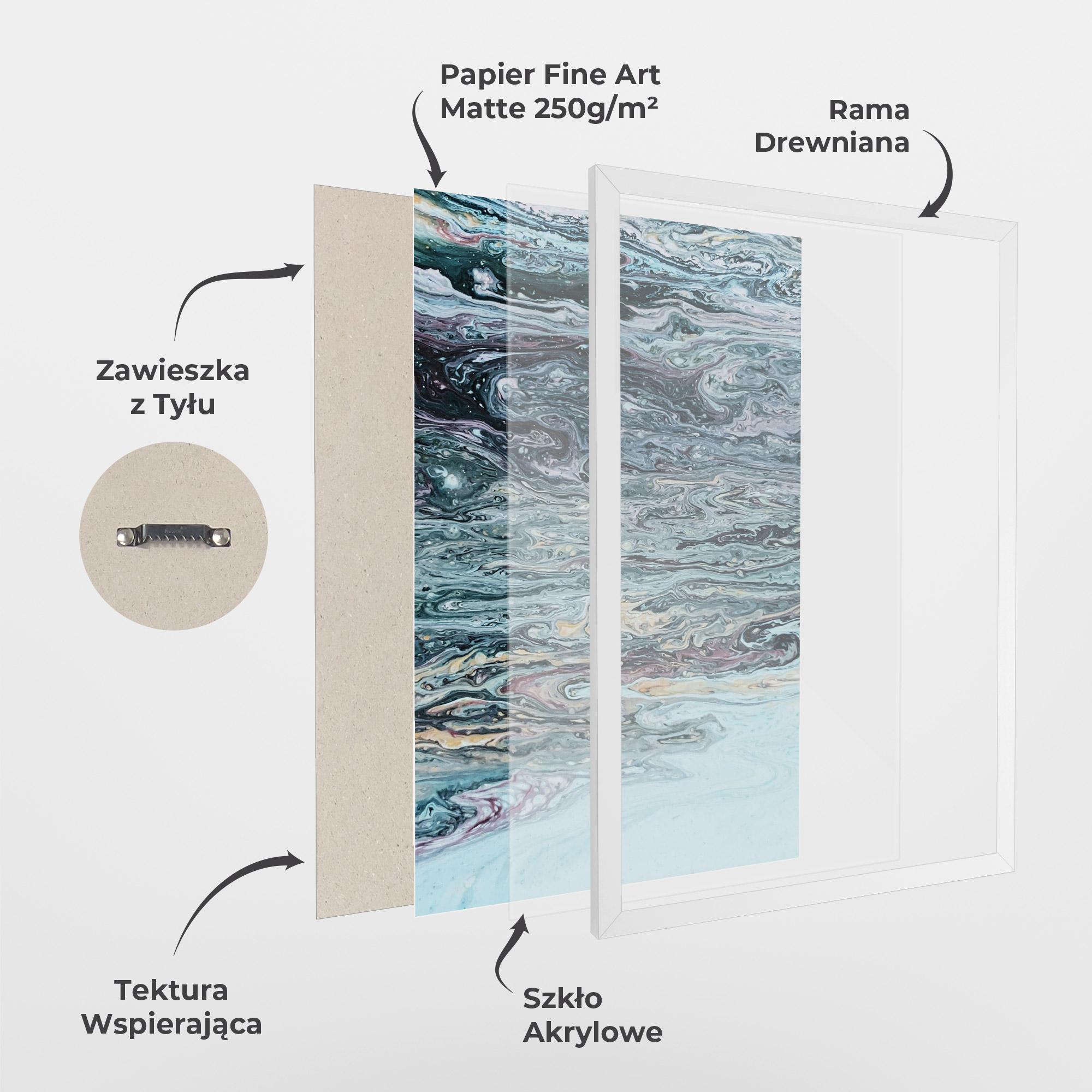 Plakat w Ramie Light Blue Abstract mockup 1