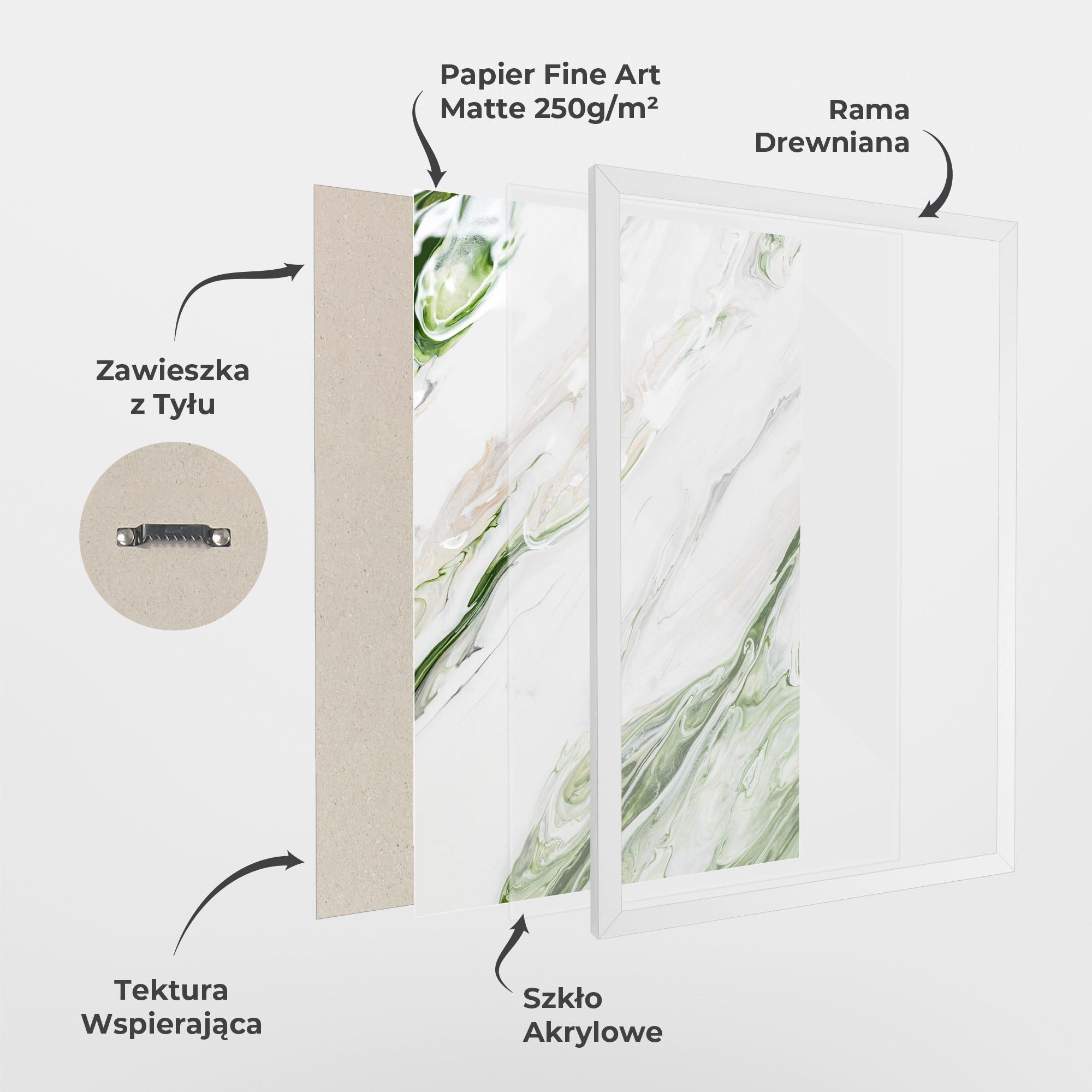 Plakat w Ramie Light Green Liquid mockup 1