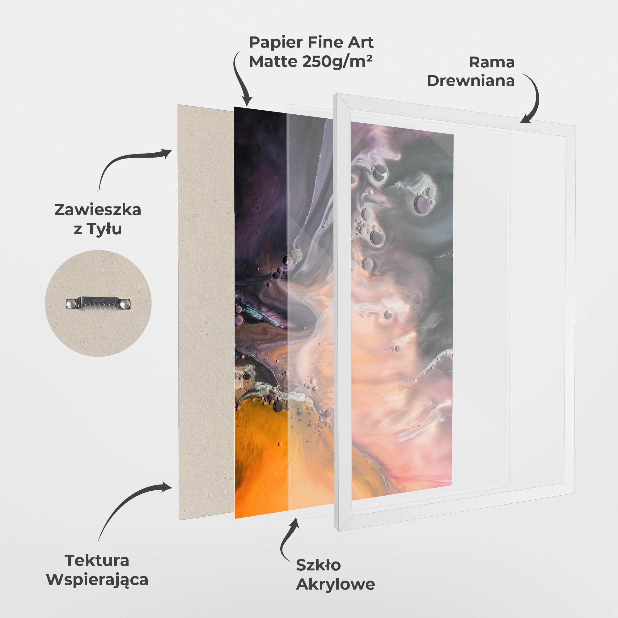 Plakat w Ramie Orange Shades mockup 1