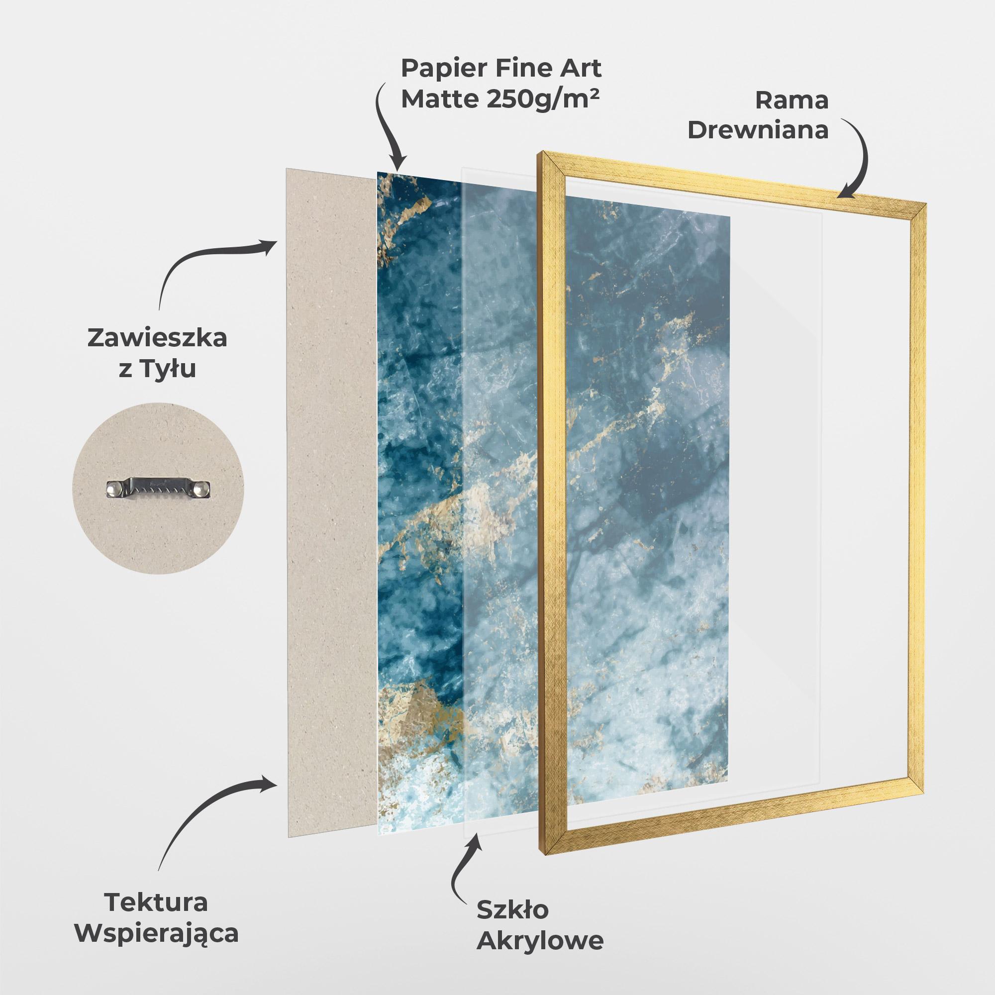 Plakat w Ramie Blue Water Marble mockup 1