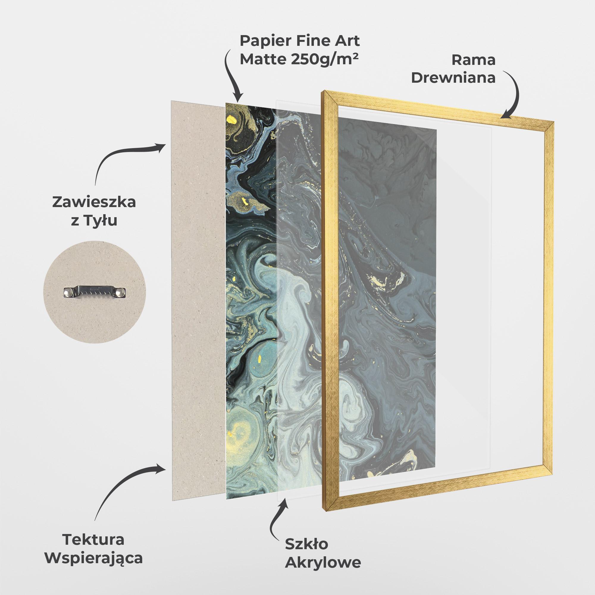 Plakat w Ramie Dark Green Painting mockup 1