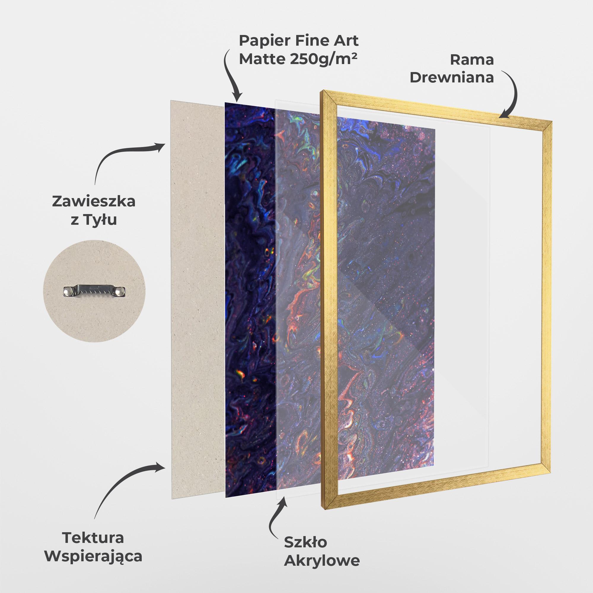 Plakat w Ramie Dark Purple Texture mockup 1