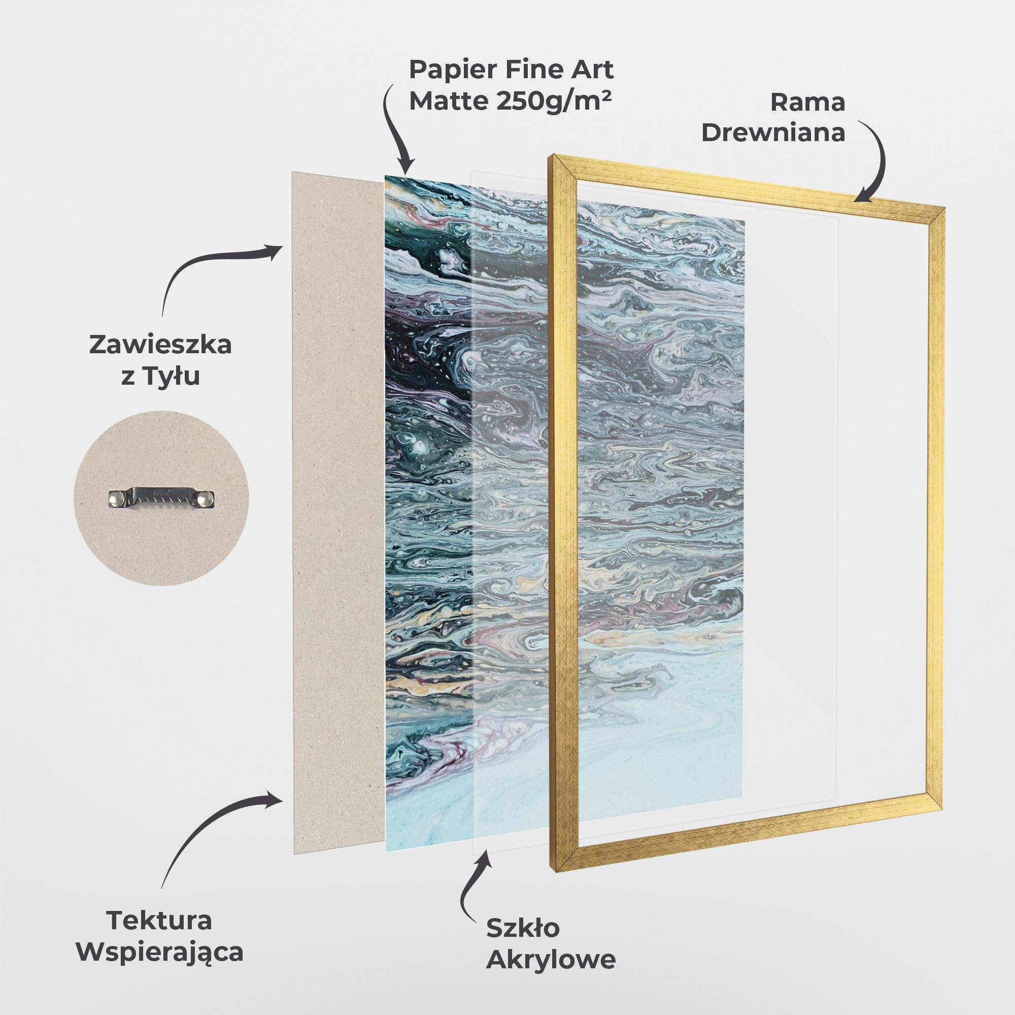 Plakat w Ramie Light Blue Abstract mockup 1