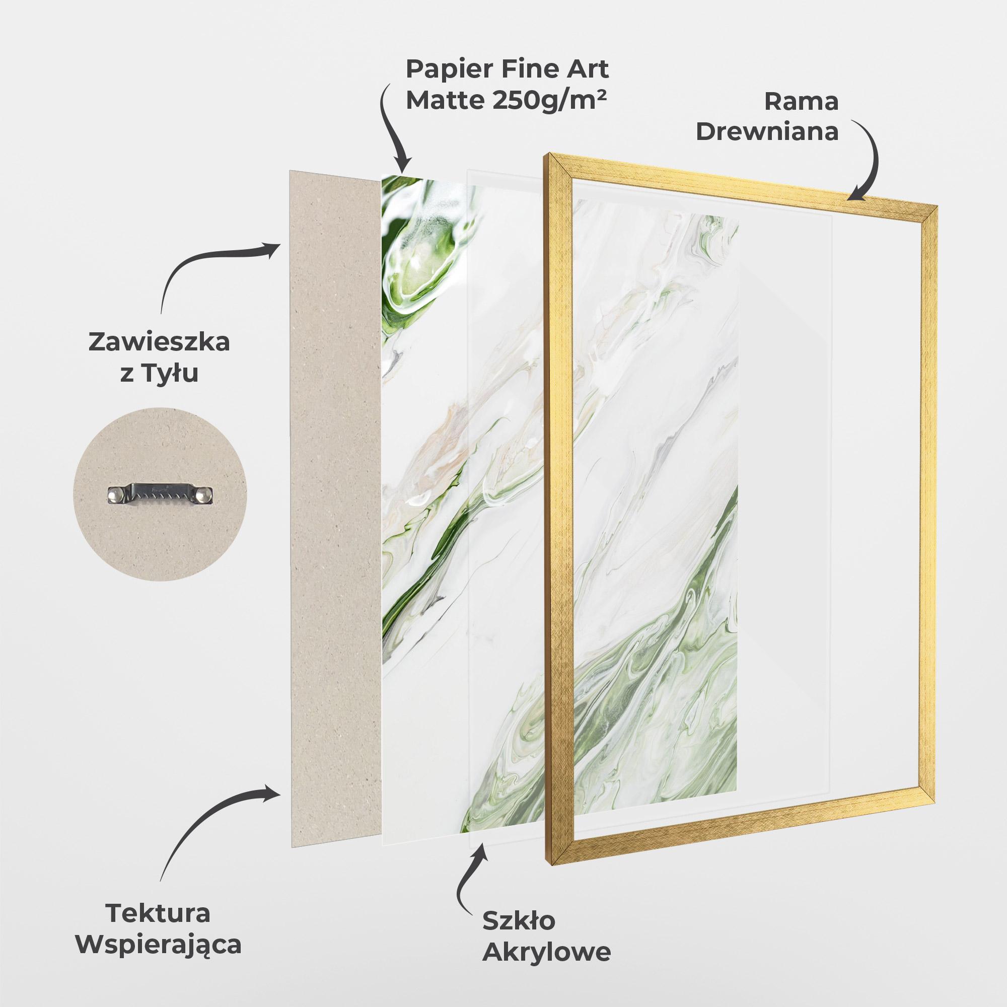 Plakat w Ramie Light Green Liquid mockup 1