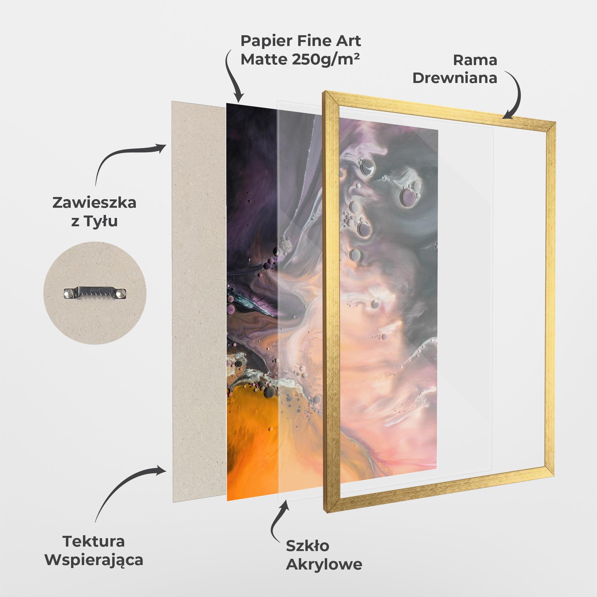 Plakat w Ramie Orange Shades mockup 1