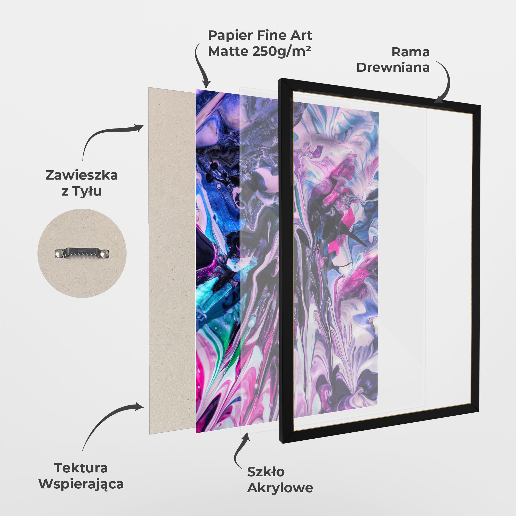 Plakat w Ramie Abstract Rose Colours mockup 1