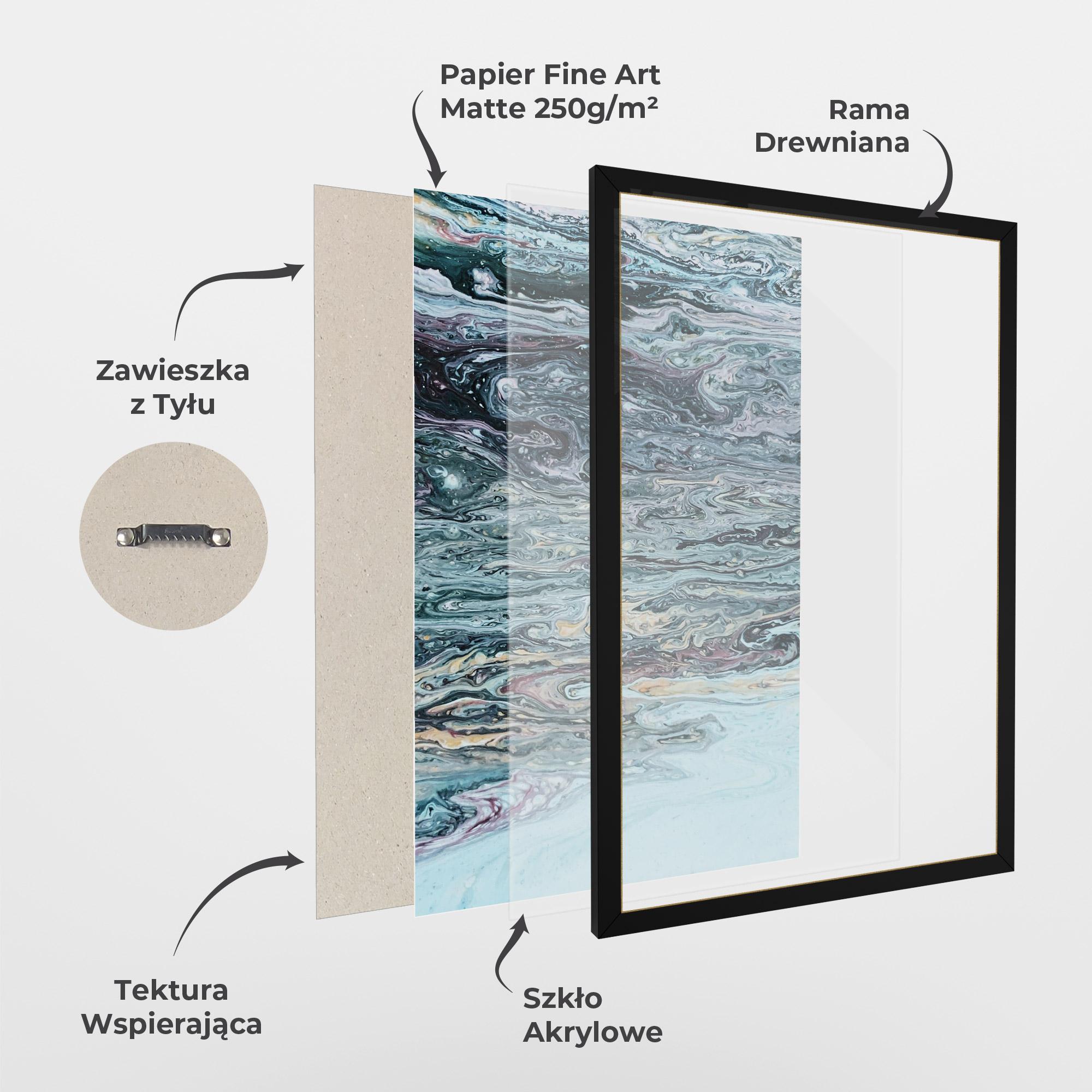 Plakat w Ramie Light Blue Abstract mockup 1