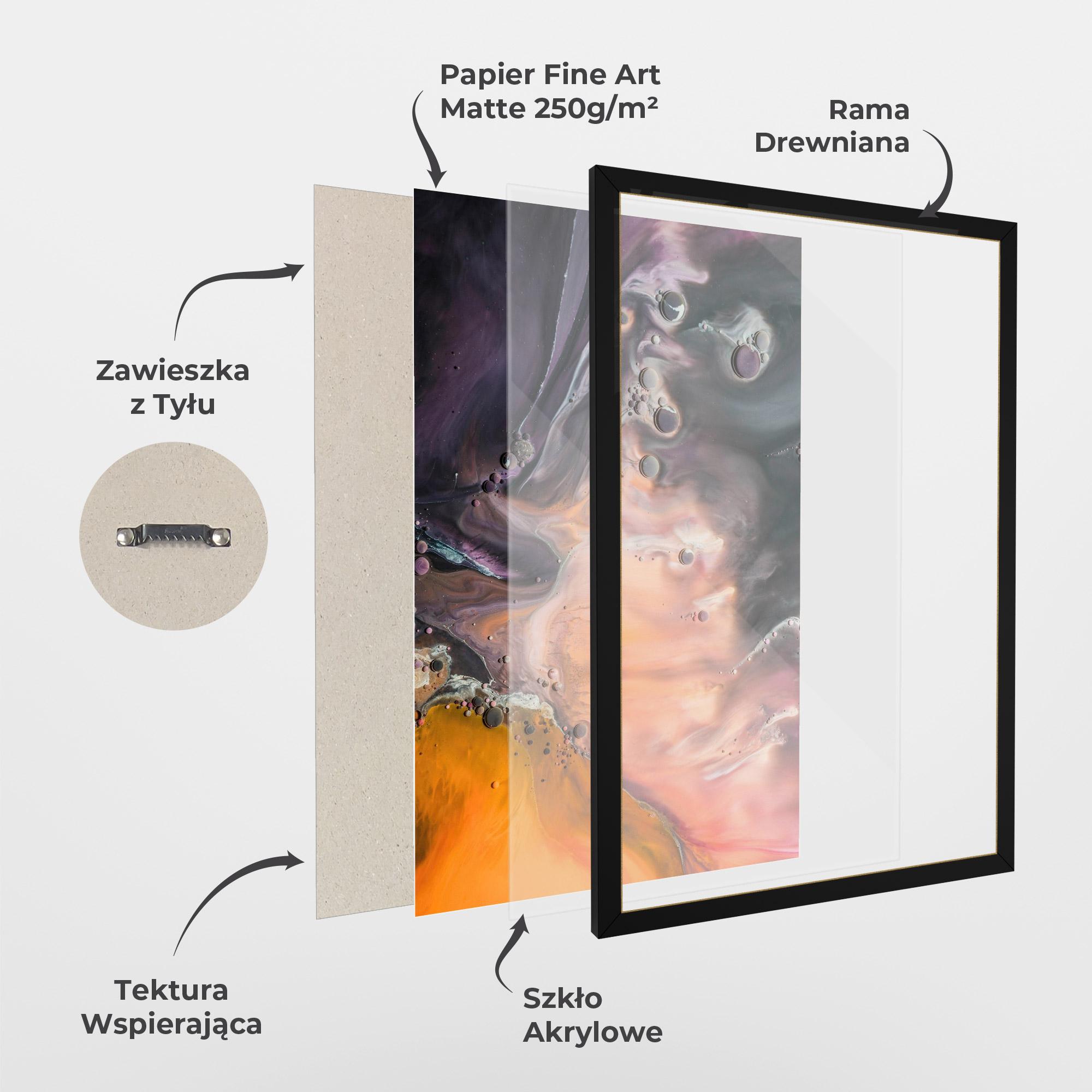 Plakat w Ramie Orange Shades mockup 1