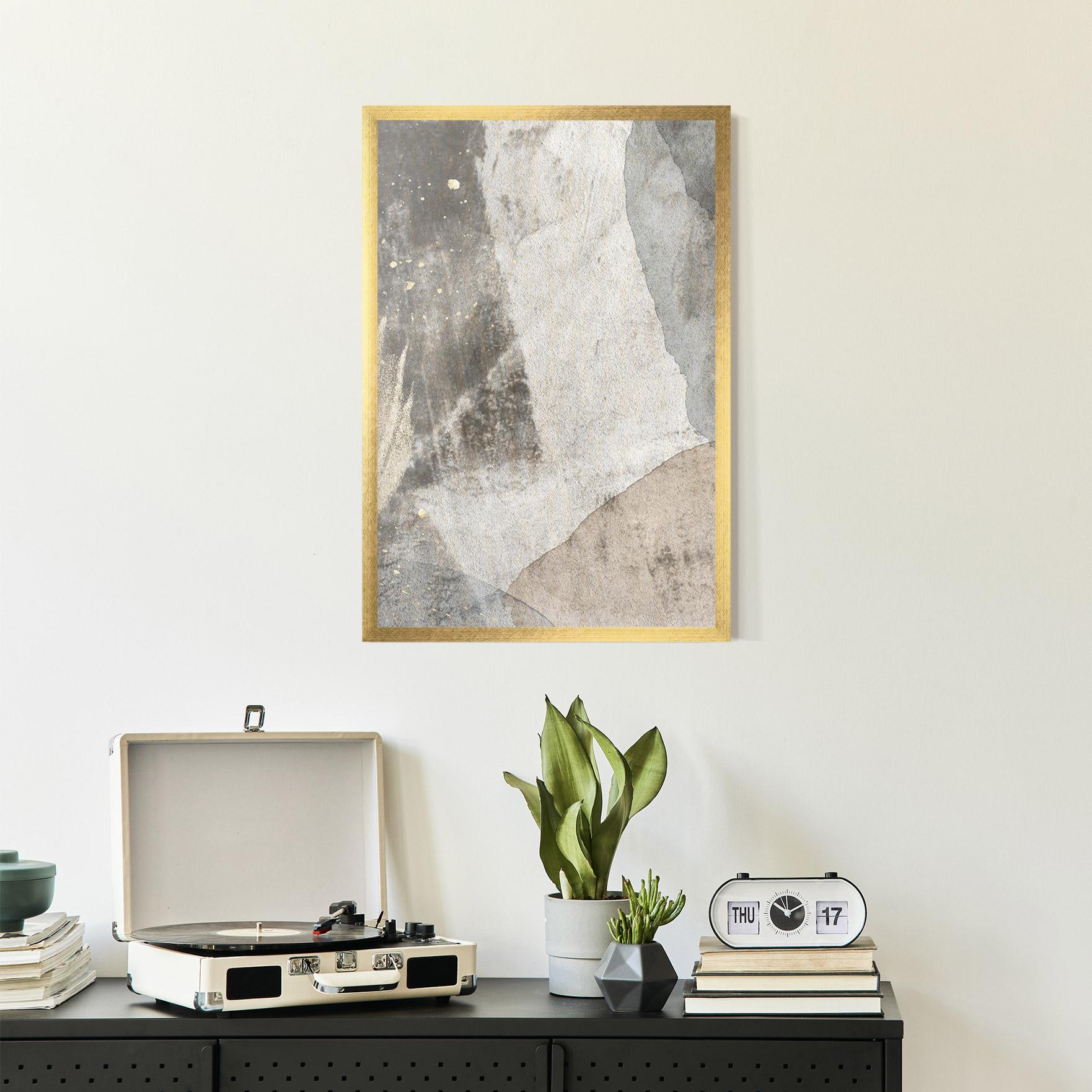 Plakat w Ramie Light Cream Marble mockup 2