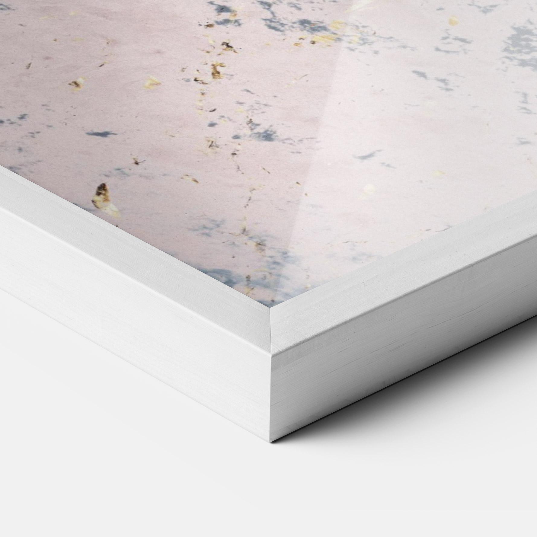 Plakat w Ramie Blue Golden Lines mockup 3