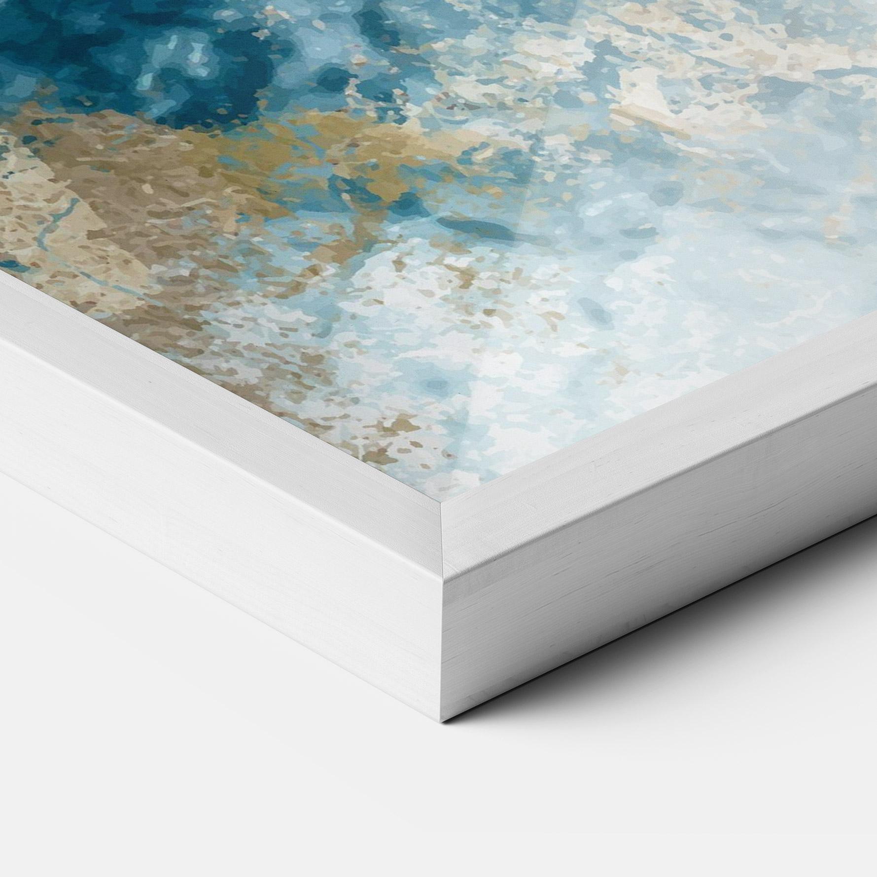 Plakat w Ramie Blue Water Marble mockup 3