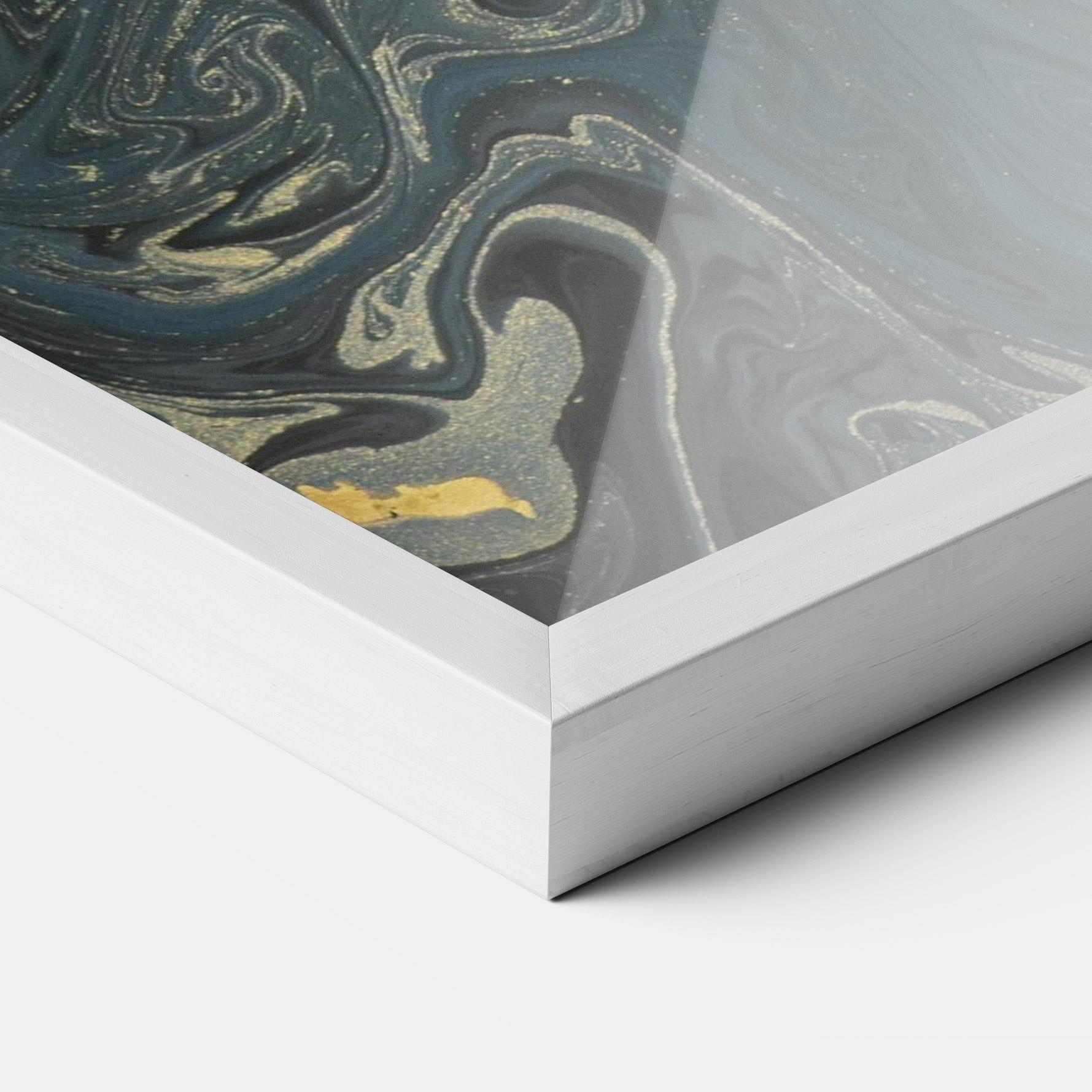Plakat w Ramie Dark Blue Marble mockup 3