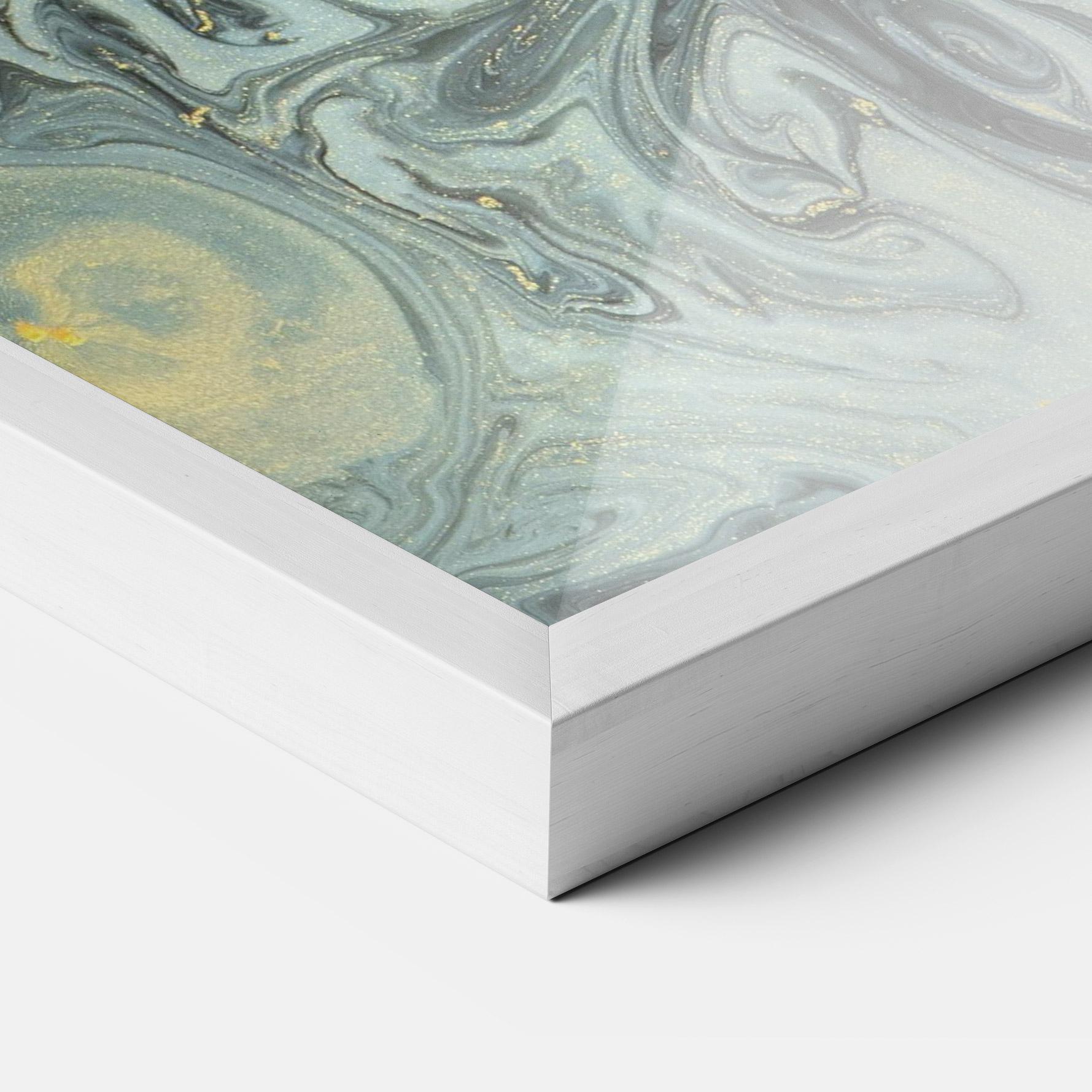 Plakat w Ramie Dark Green Painting mockup 3