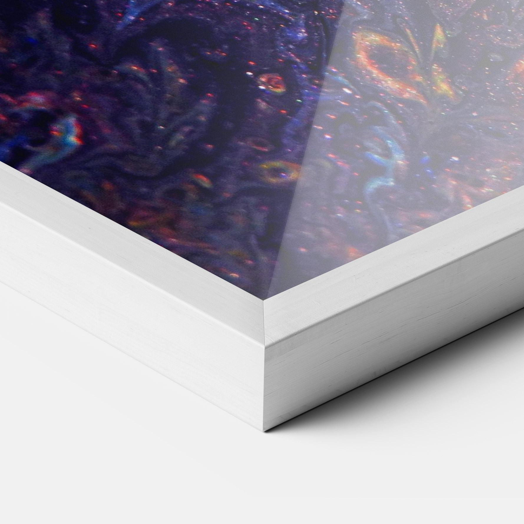 Plakat w Ramie Dark Purple Texture mockup 3