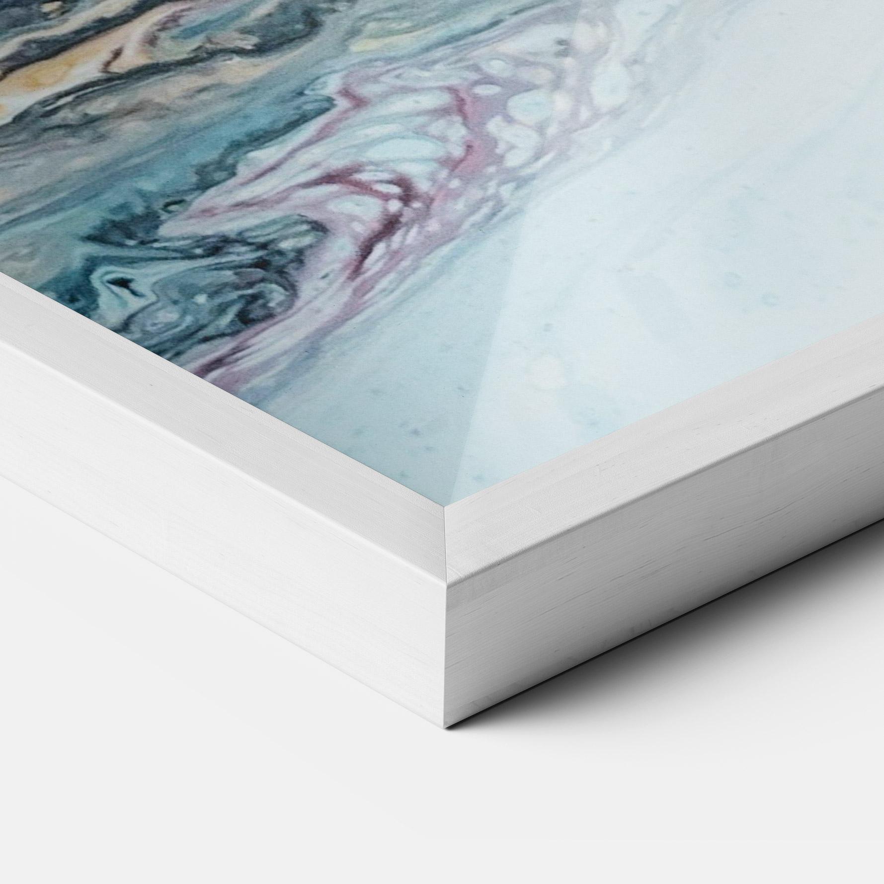 Plakat w Ramie Light Blue Abstract mockup 3