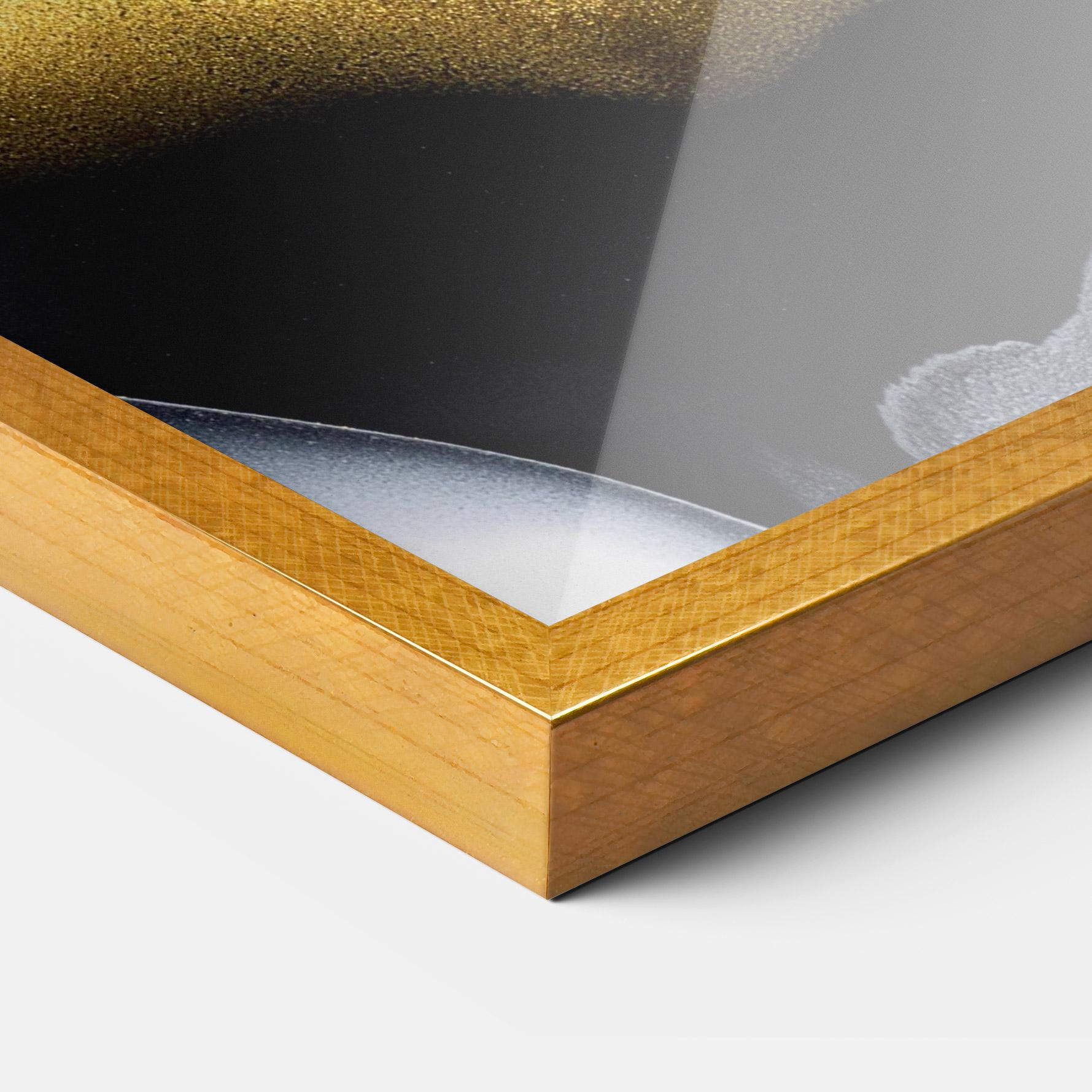 Plakat w Ramie Black Golden Marble mockup 3