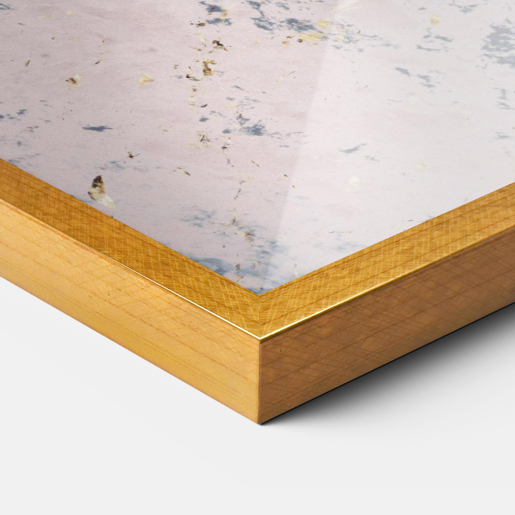 Plakat w Ramie Blue Golden Lines mockup 3